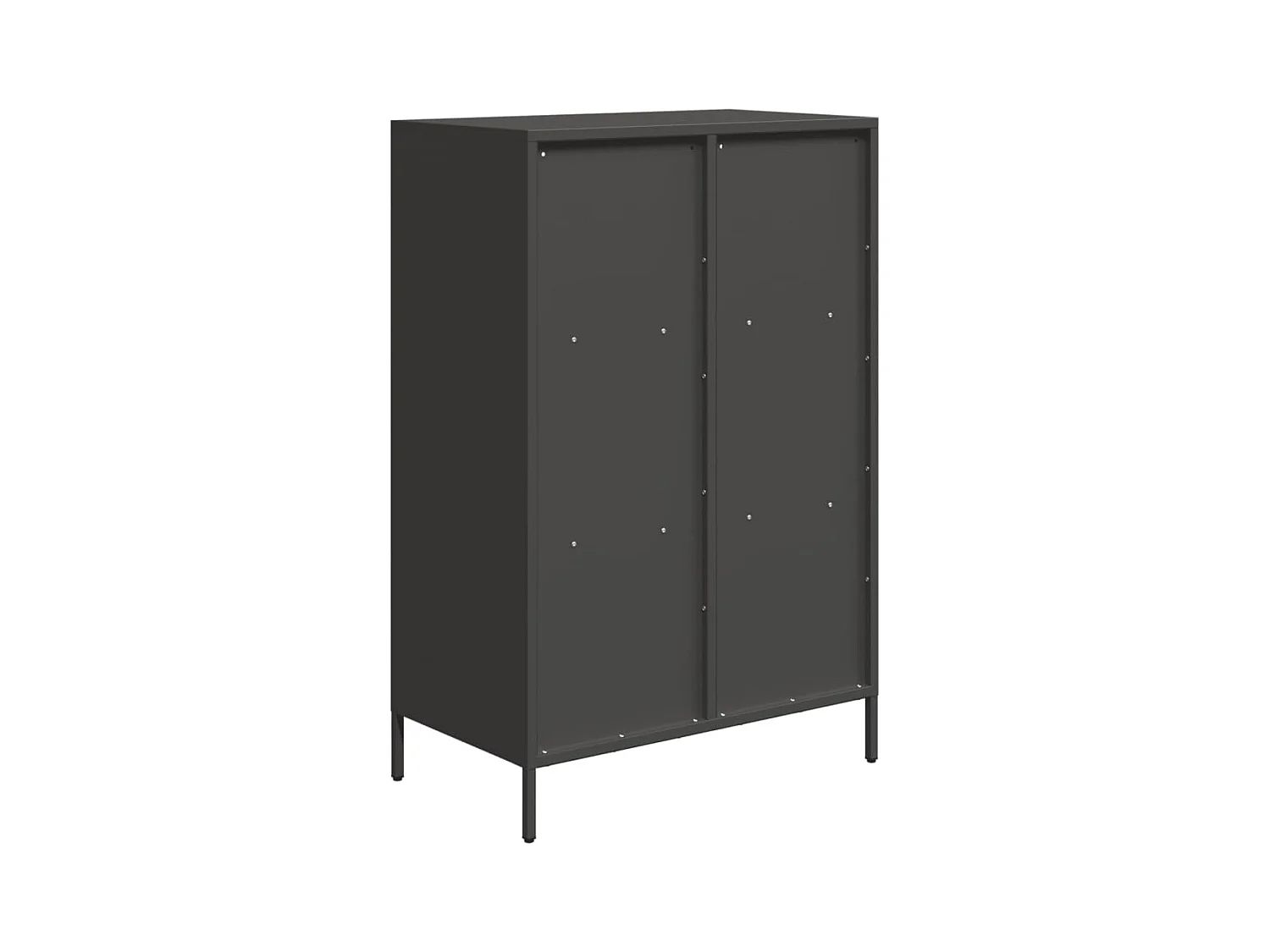Buffet haut noir 68x39x103,5 cm acier