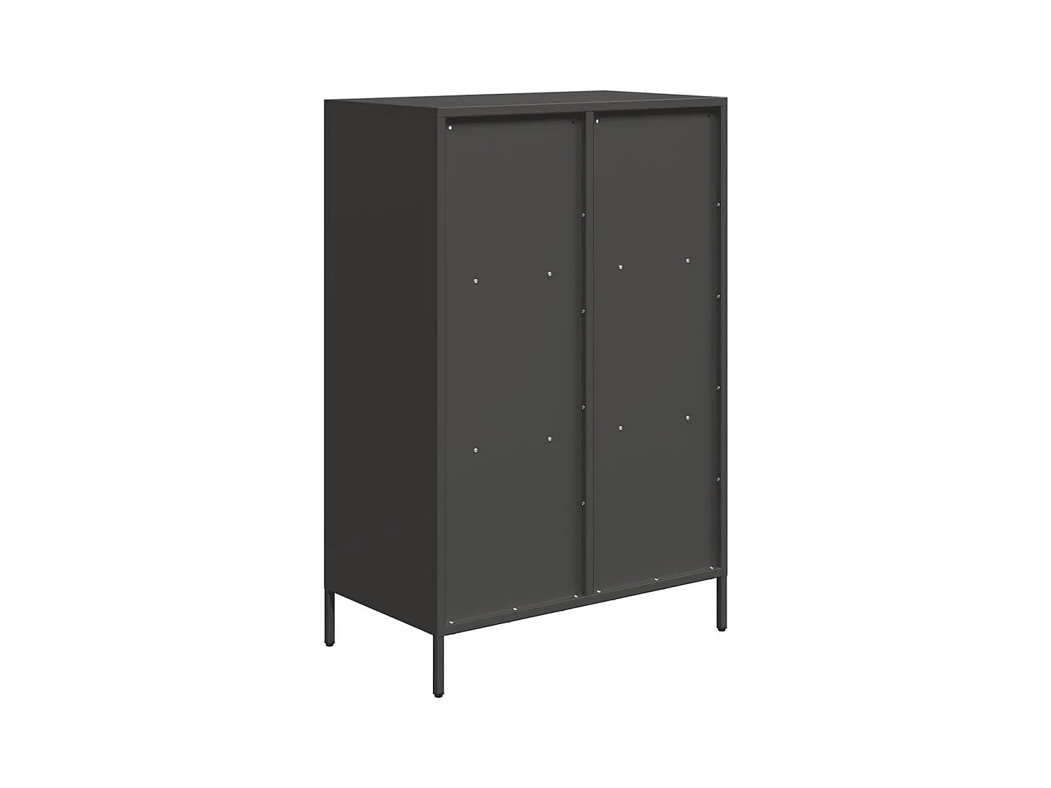 Buffet haut noir 68x39x103,5 cm acier