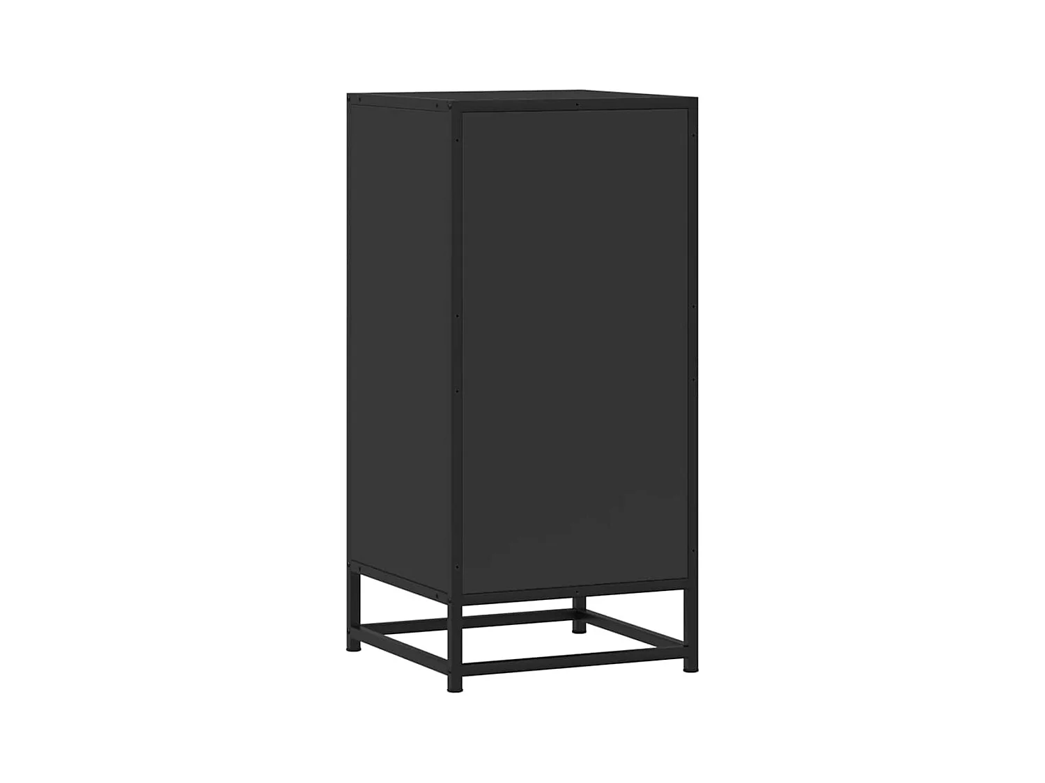 Buffet noir 35,5x35x76 cm bois d'ingénierie et métal