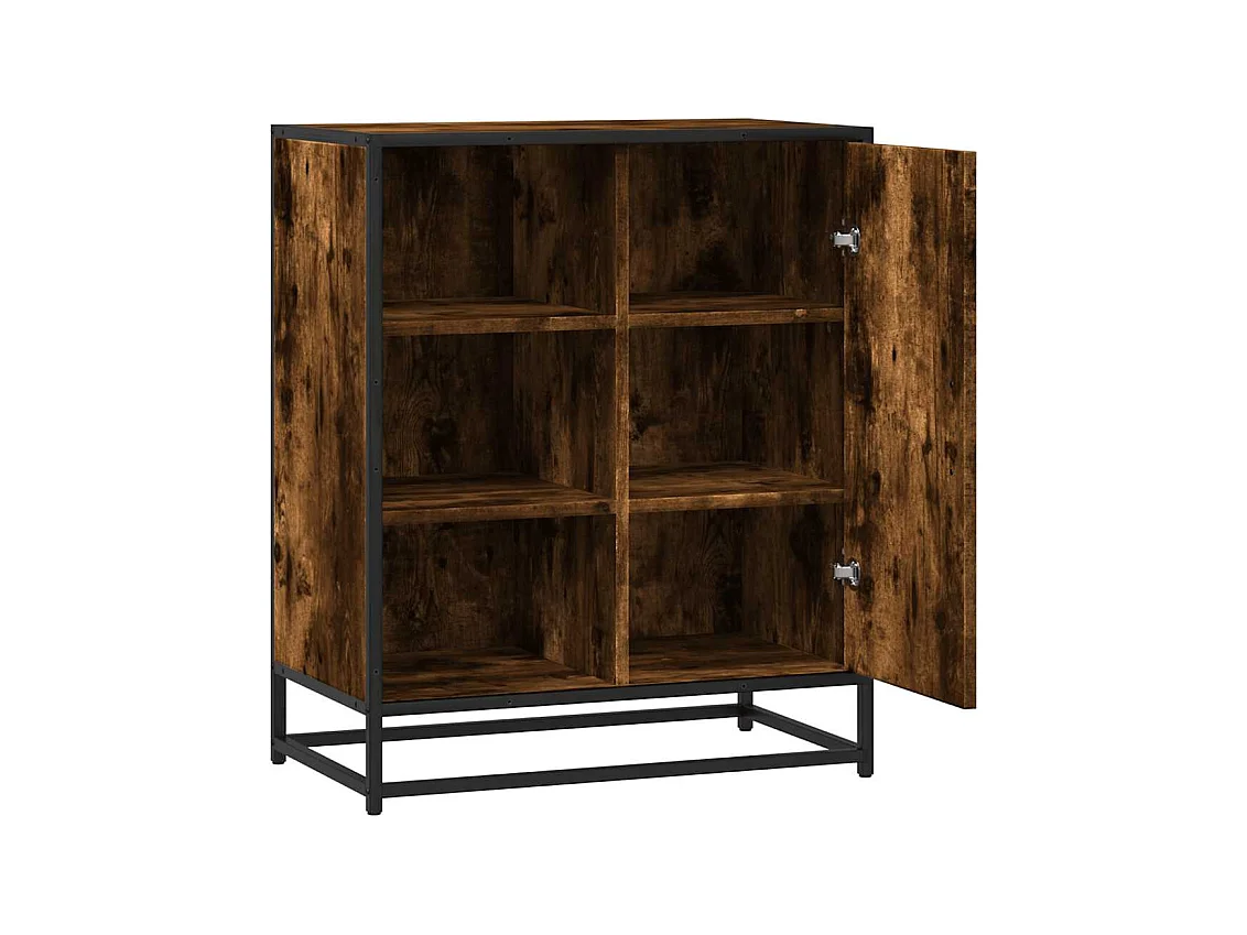 Buffet chêne fumé 62x35x76 cm bois d'ingénierie