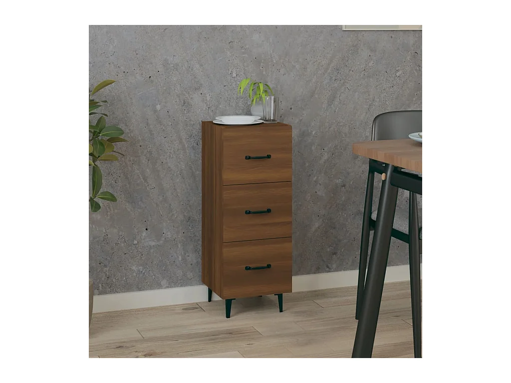 Buffet Chêne marron 34,5x34x90 cm Bois d'ingénierie