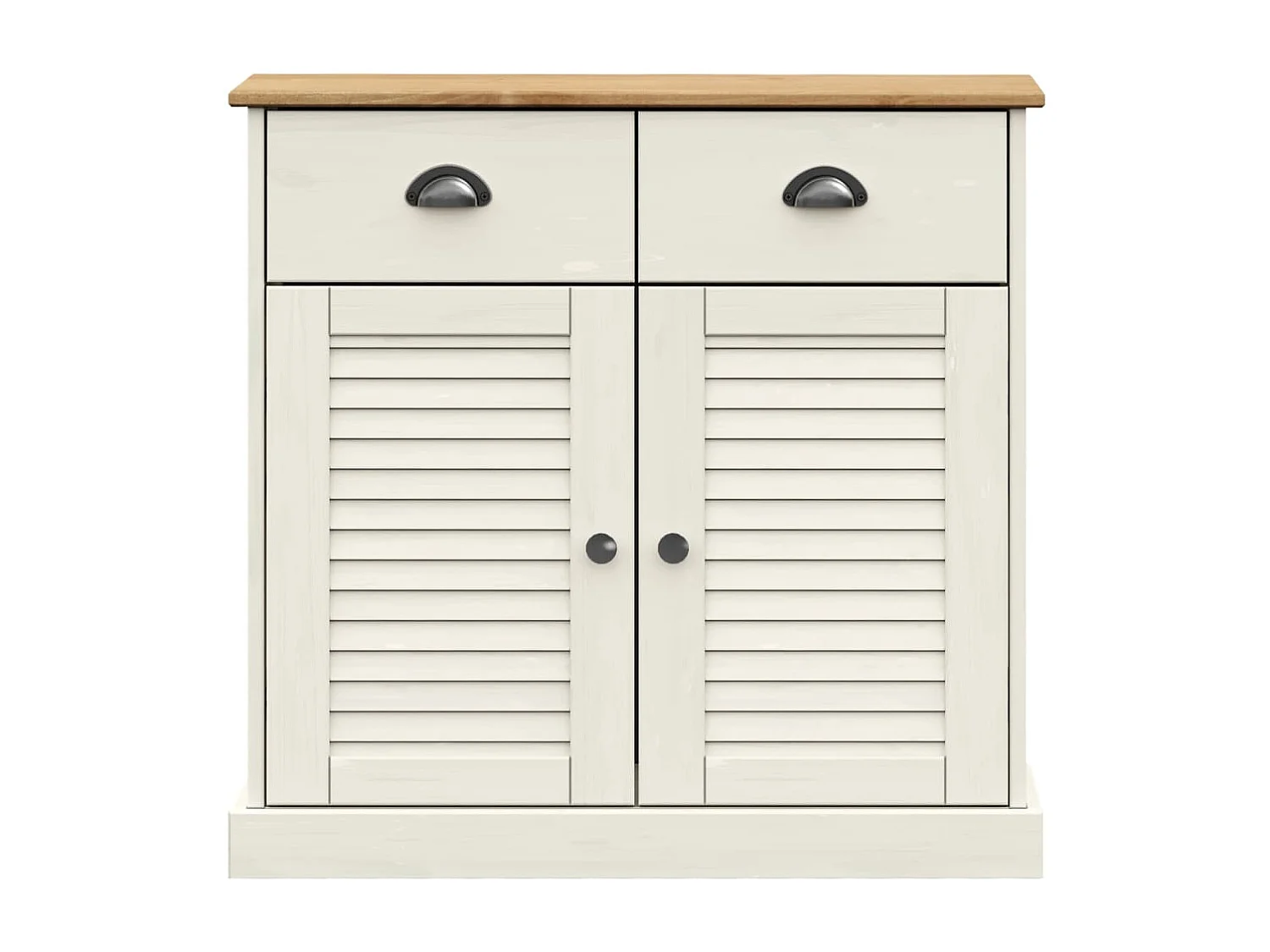 Buffet avec tiroirs 78x40x75 cm blanc bois massif de pin