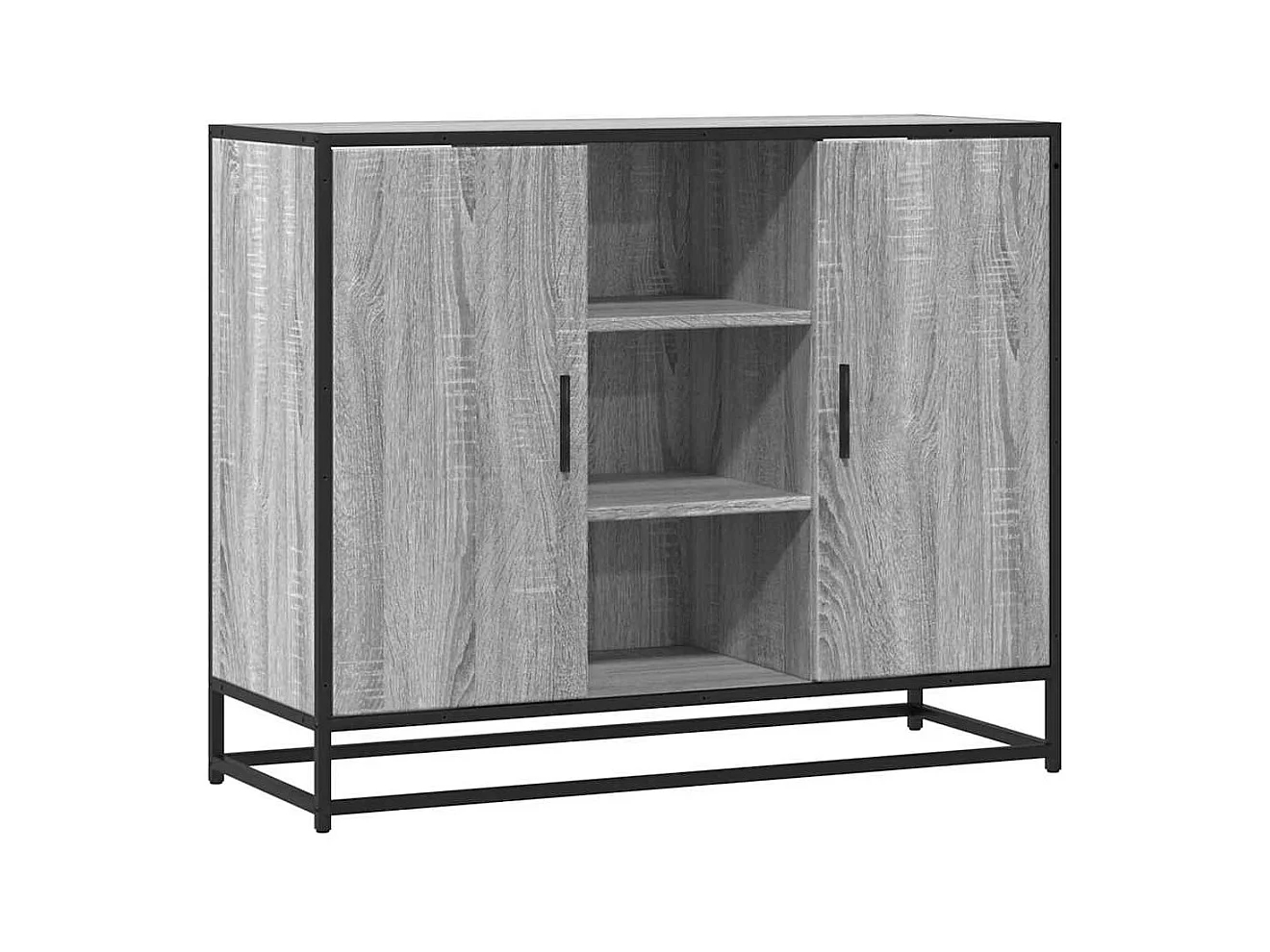 Buffet sonoma gris 92x35x76 cm bois d'ingénierie