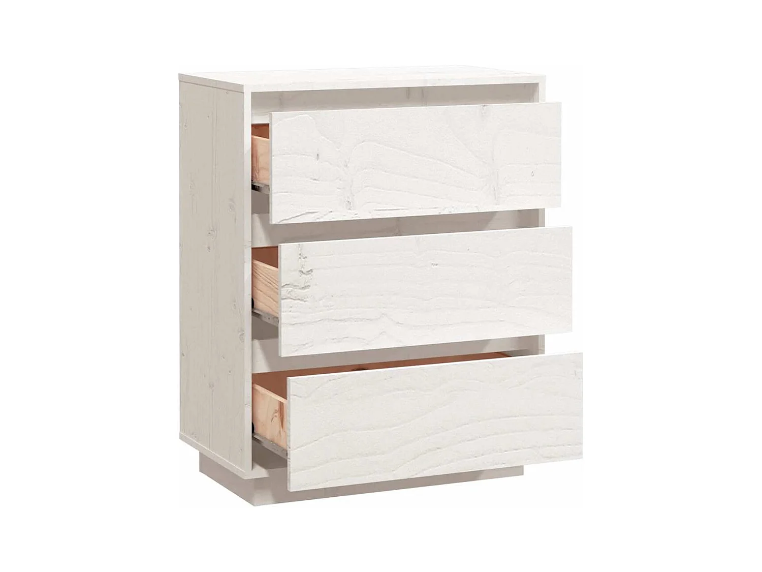 Buffet Blanc 60x34x75 cm Bois massif de pin