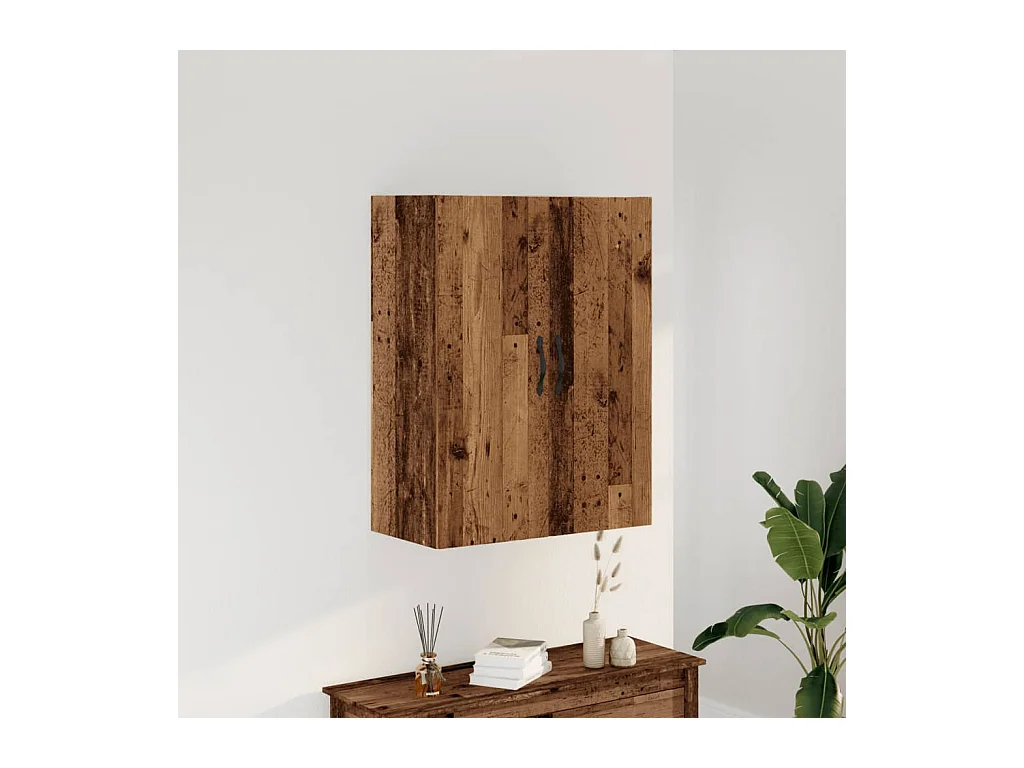Armoire murale vieux bois 69,5x34x90 cm bois d'ingénierie