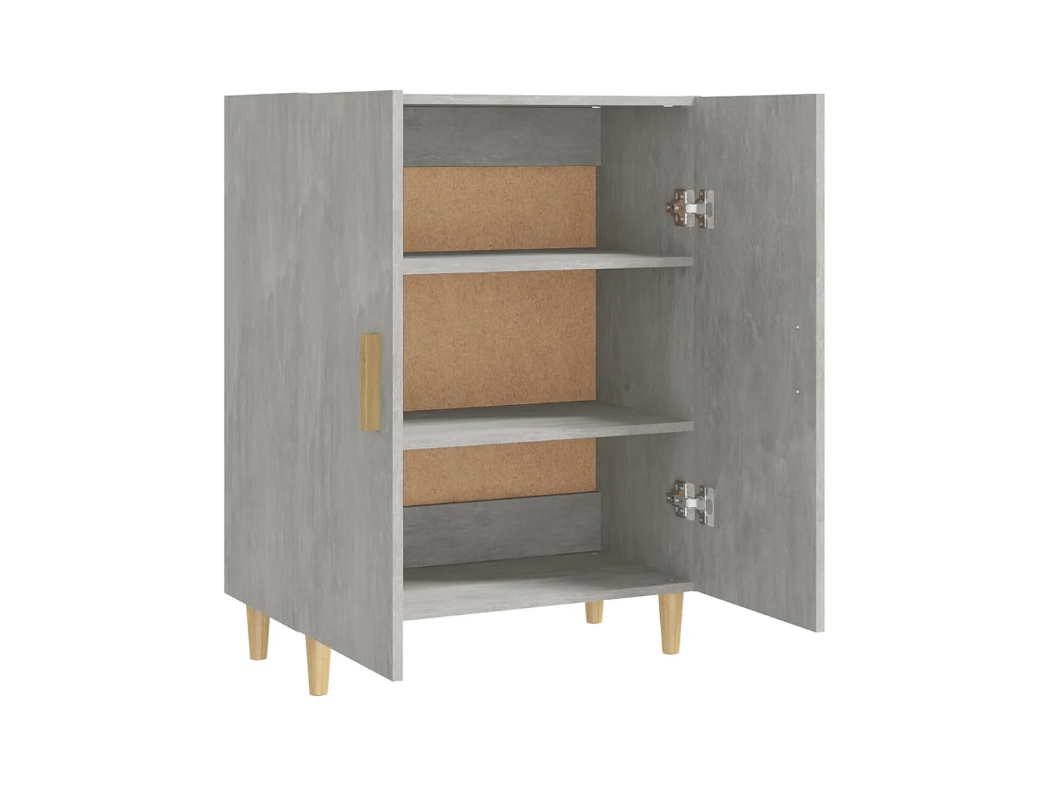 Aparador de hormigón gris 70x34x90 cm Madera de ingeniería