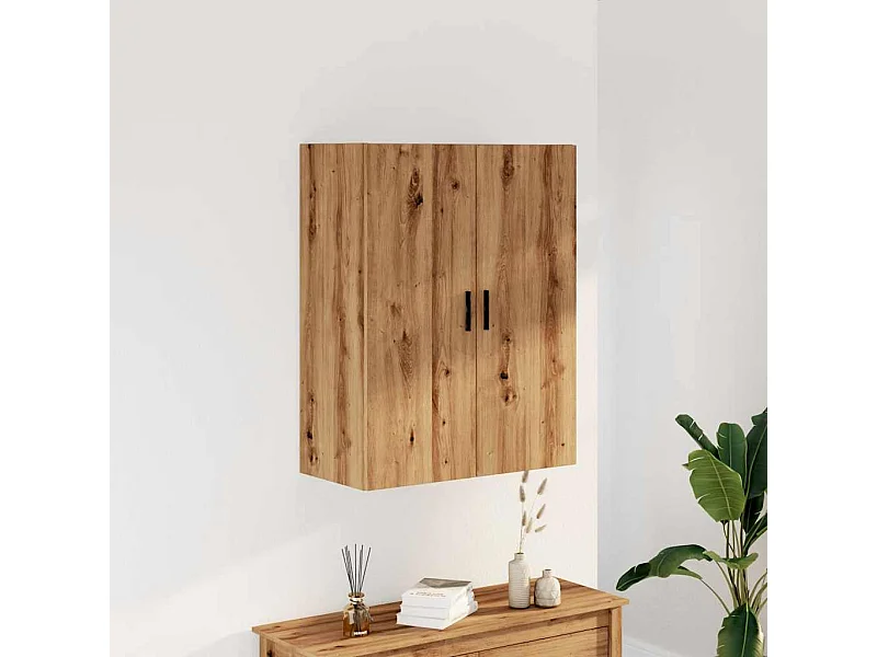 Handgemaakte eikenhouten wandkast 69,5x34x90 cm