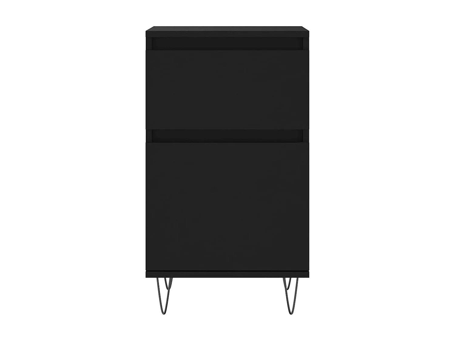 Buffets 2 pcs noir 40x35x70 cm bois d’ingénierie