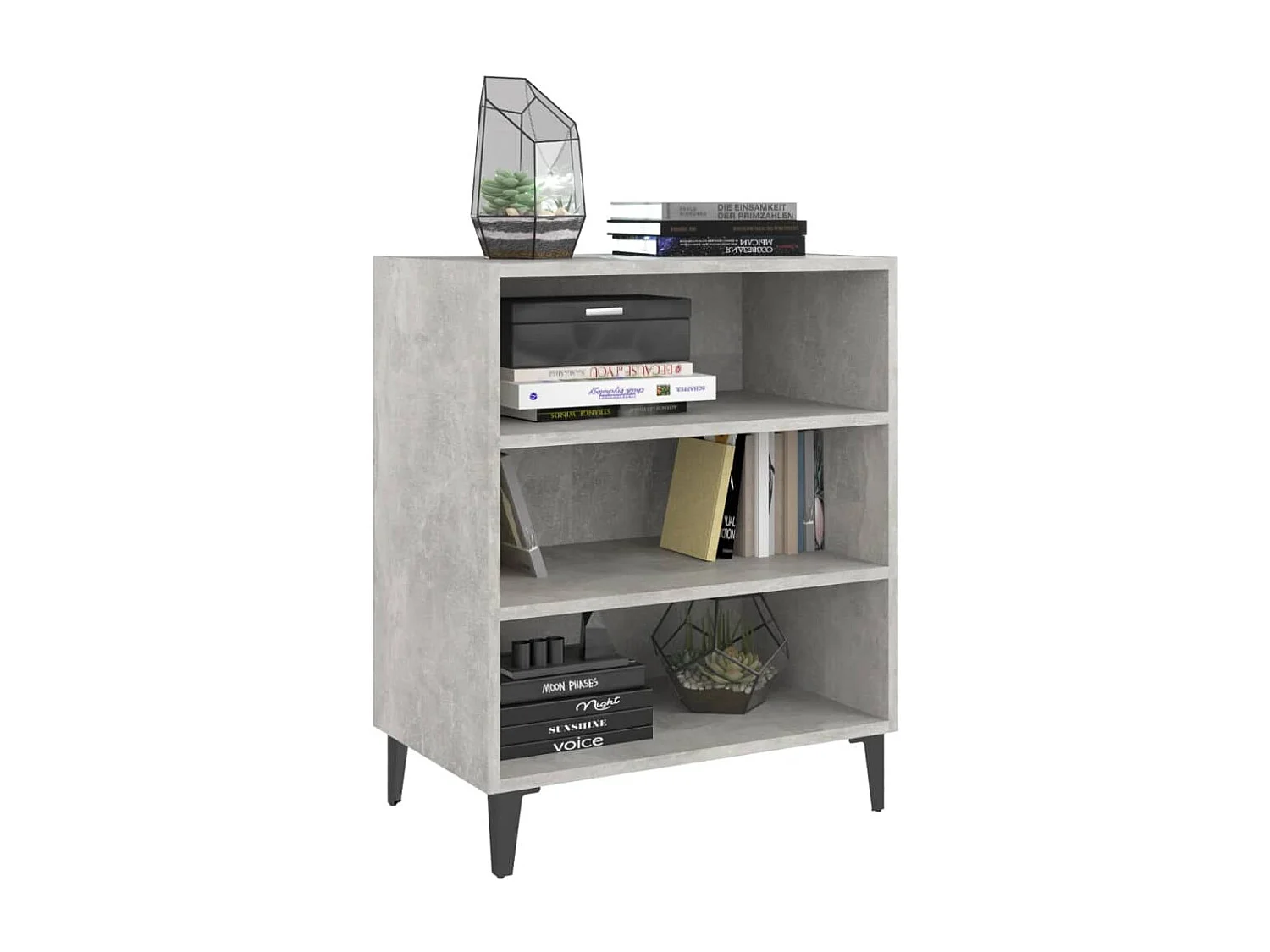 Buffet gris béton 57x35x70 cm bois d'ingénierie