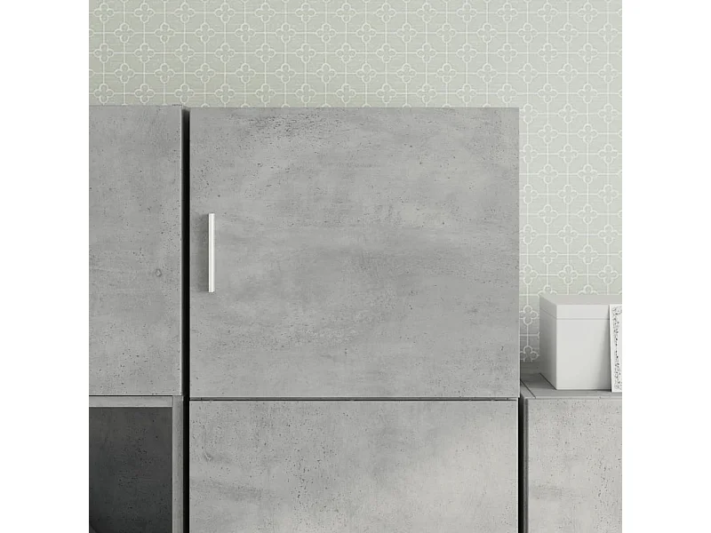 Armario de pared gris hormigón 45x42,5x40 cm madera de ingeniería