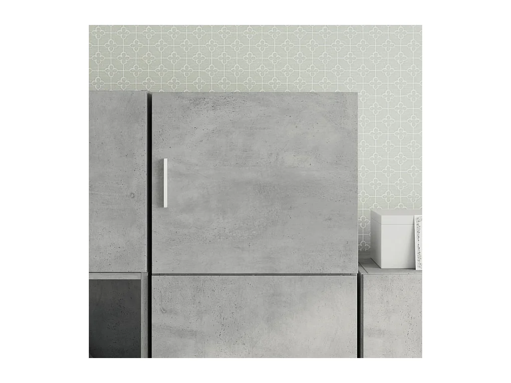 Armario de pared gris hormigón 45x42,5x40 cm madera de ingeniería