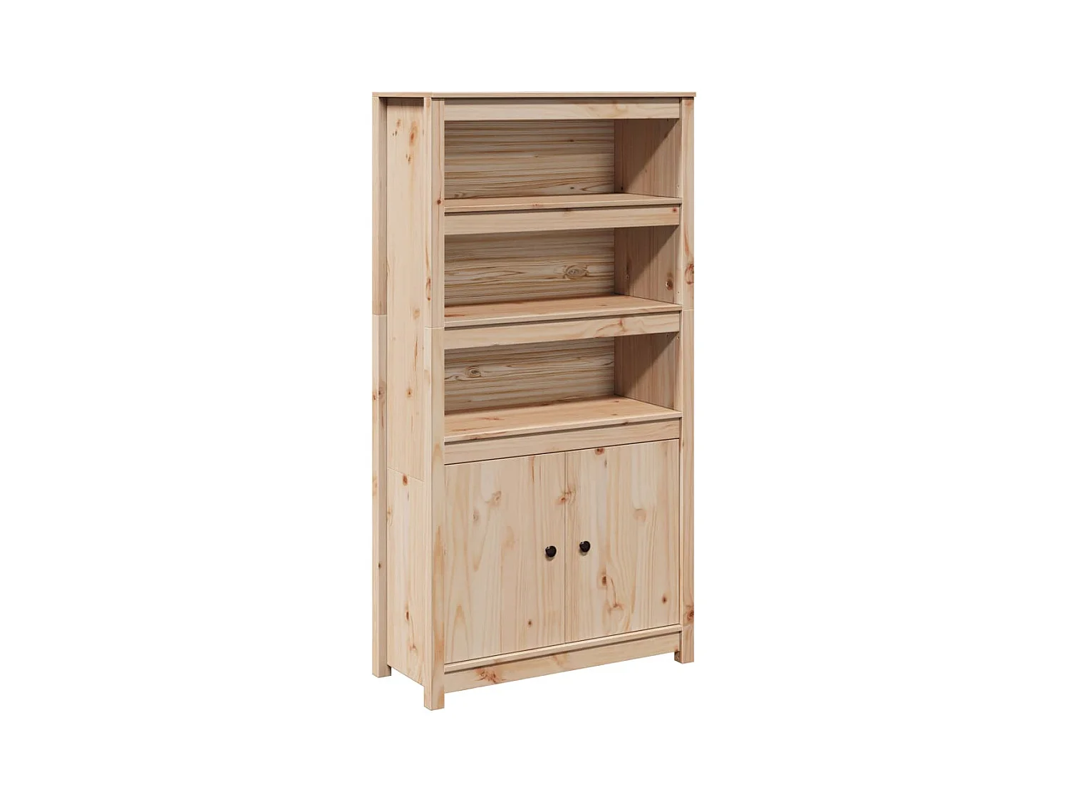 Hoog dressoir 80x35x154 cm Massief grenenhout