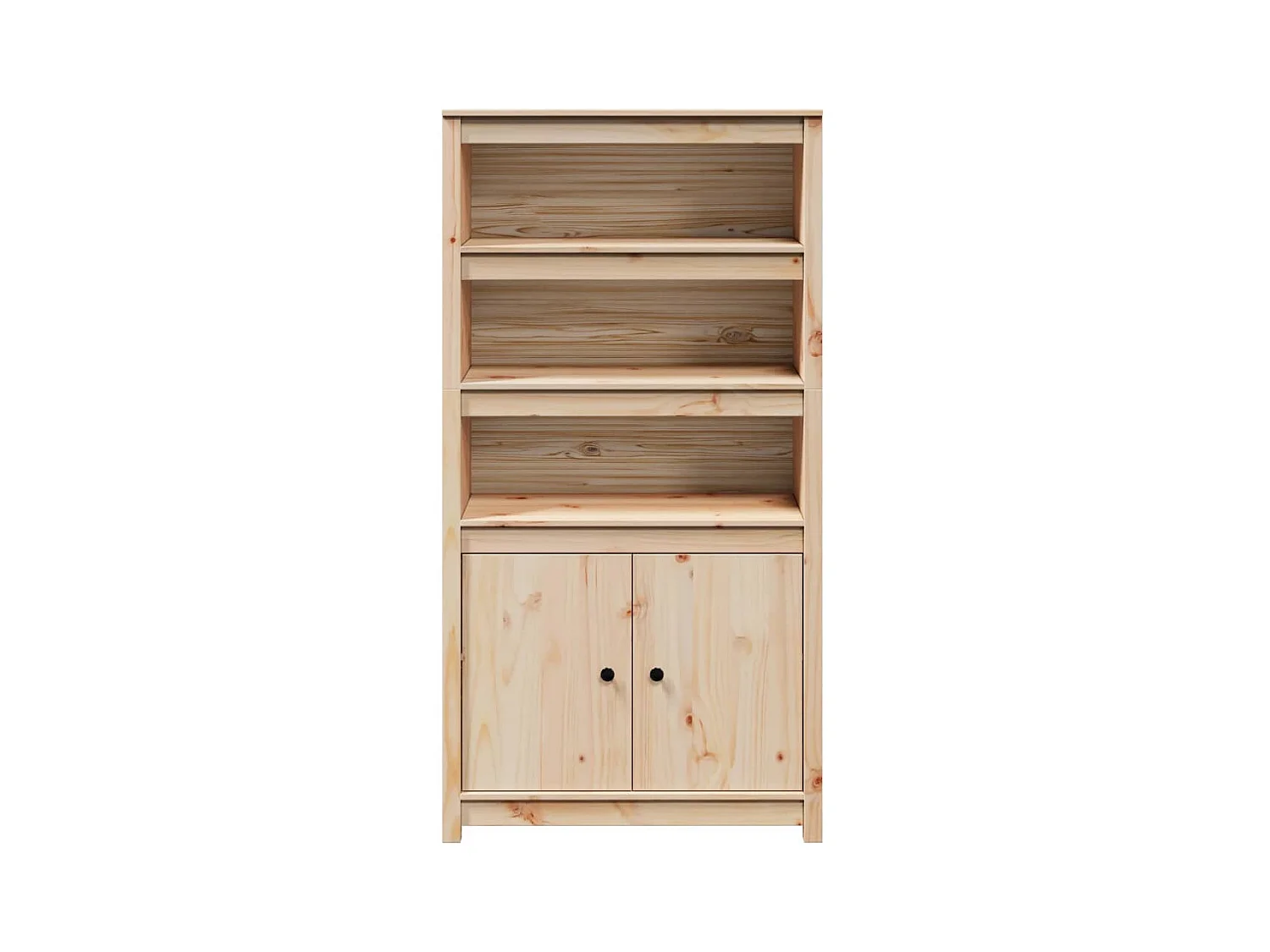 Hoog dressoir 80x35x154 cm Massief grenenhout