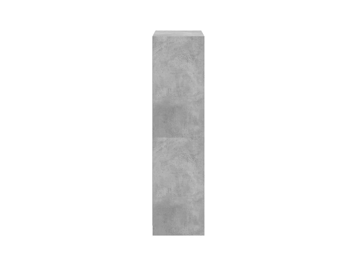 Hoge buffetkast met betongrijze deuren 68x37x142 cm bewerkt hout