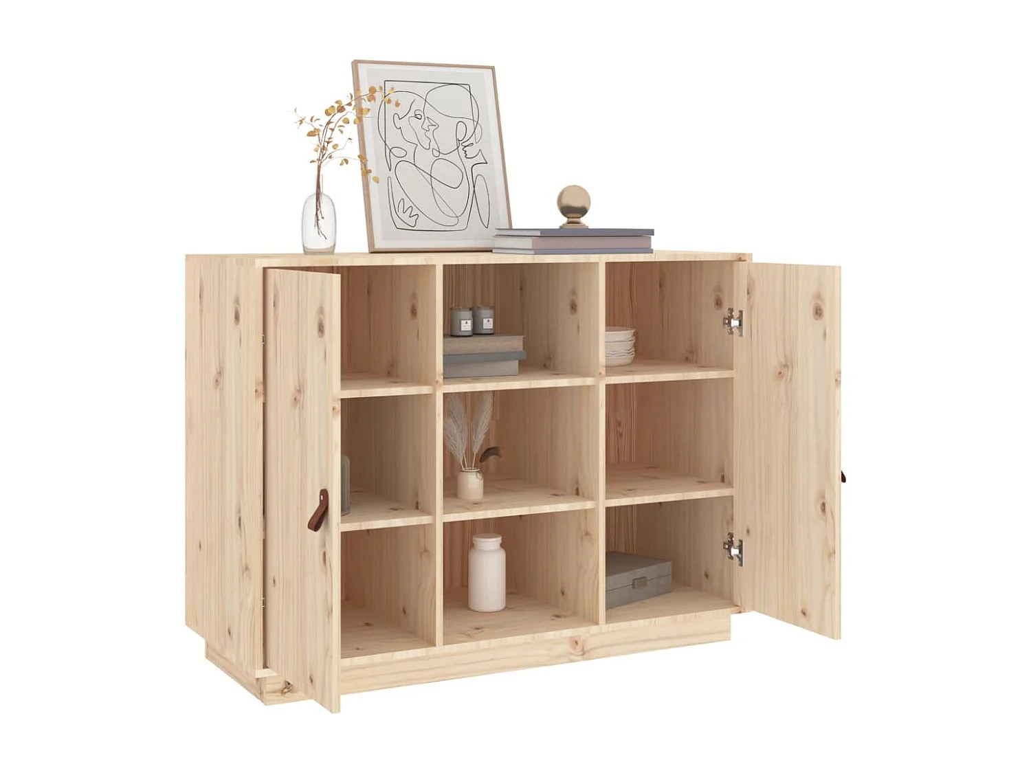 Credenza 100x40x75 cm Legno massello di pino