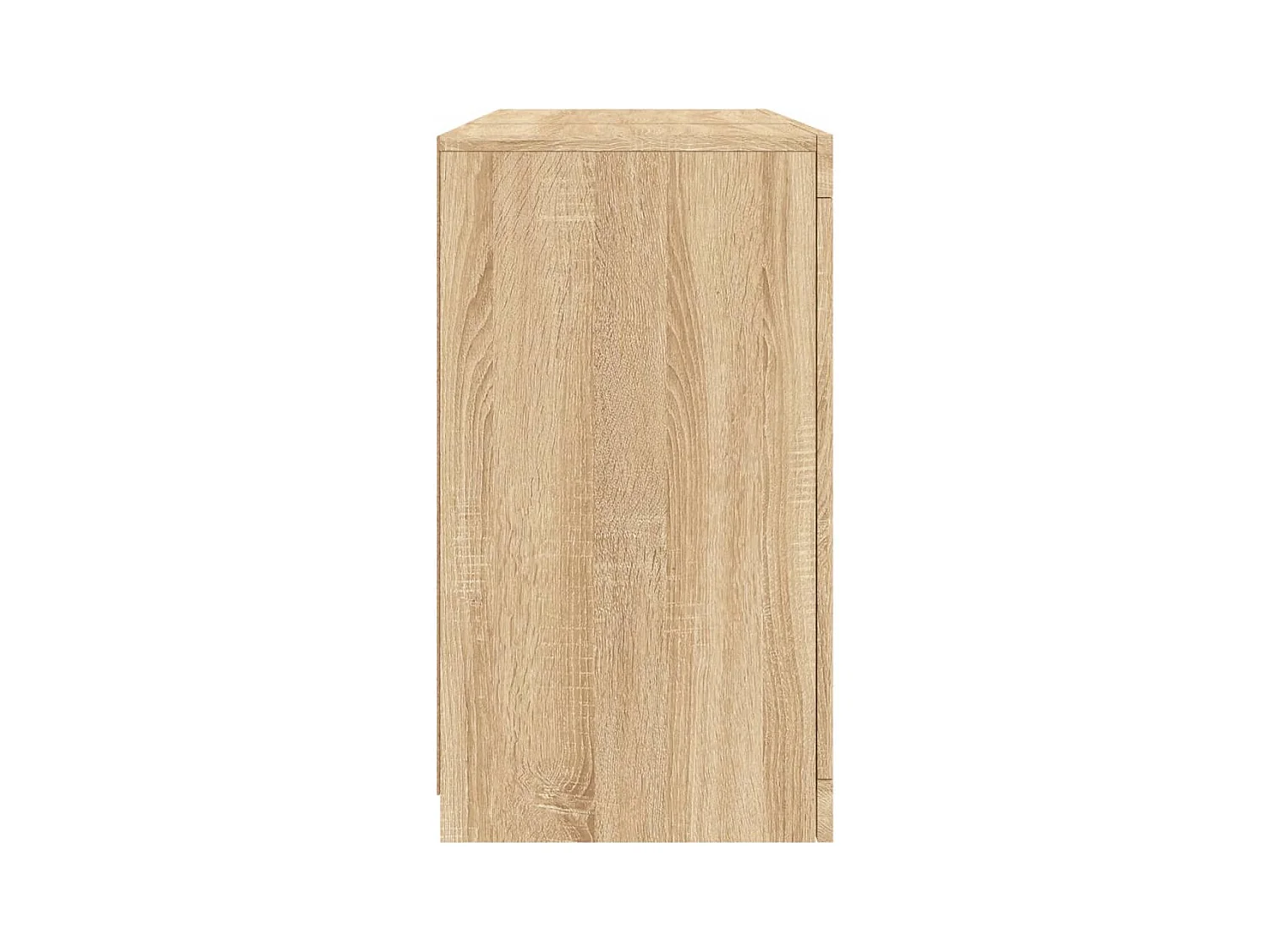 Buffet avec lumières LED chêne sonoma 123x37x67 cm