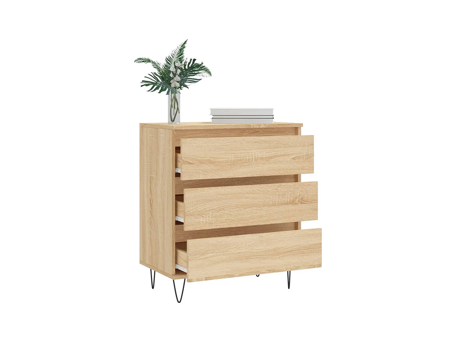 Aparador de roble Sonoma 60x35x70 cm Madera de ingeniería