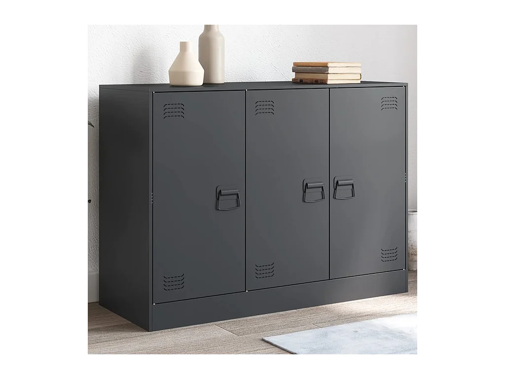 Buffet anthracite 99x39x73 cm acier