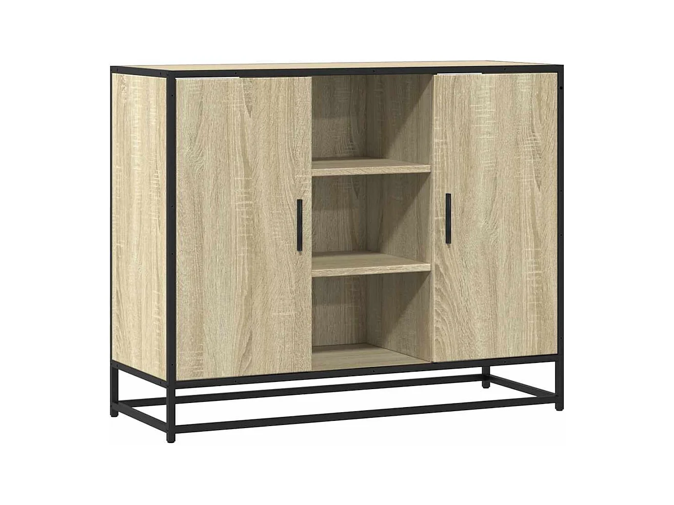 Buffet chêne sonoma 92x35x76 cm bois d'ingénierie