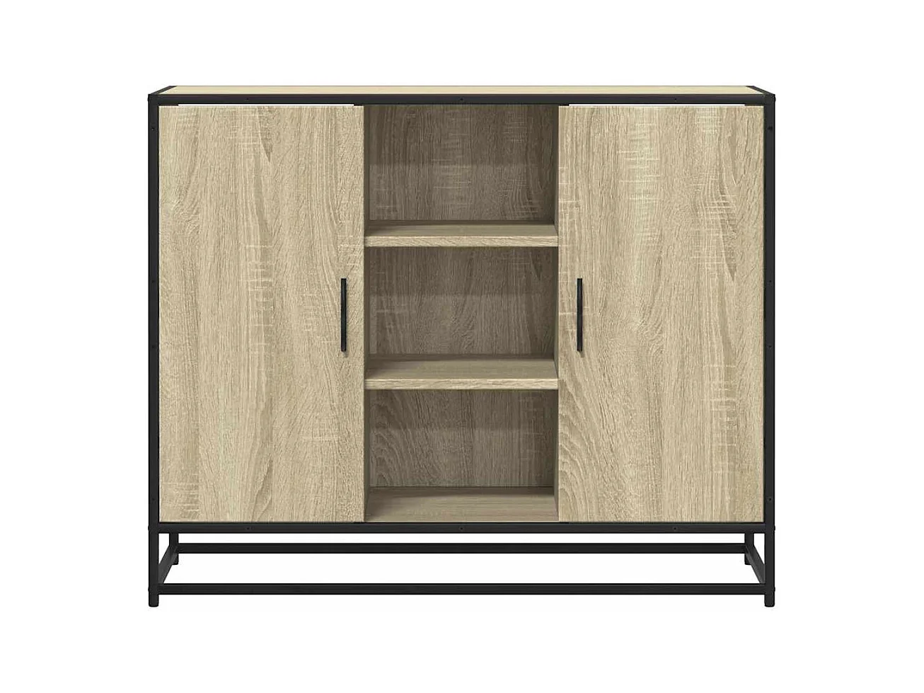 Buffet chêne sonoma 92x35x76 cm bois d'ingénierie