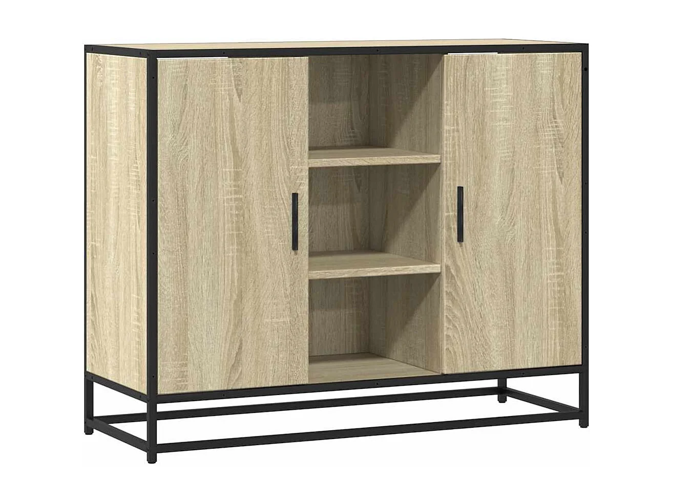 Buffet chêne sonoma 92x35x76 cm bois d'ingénierie