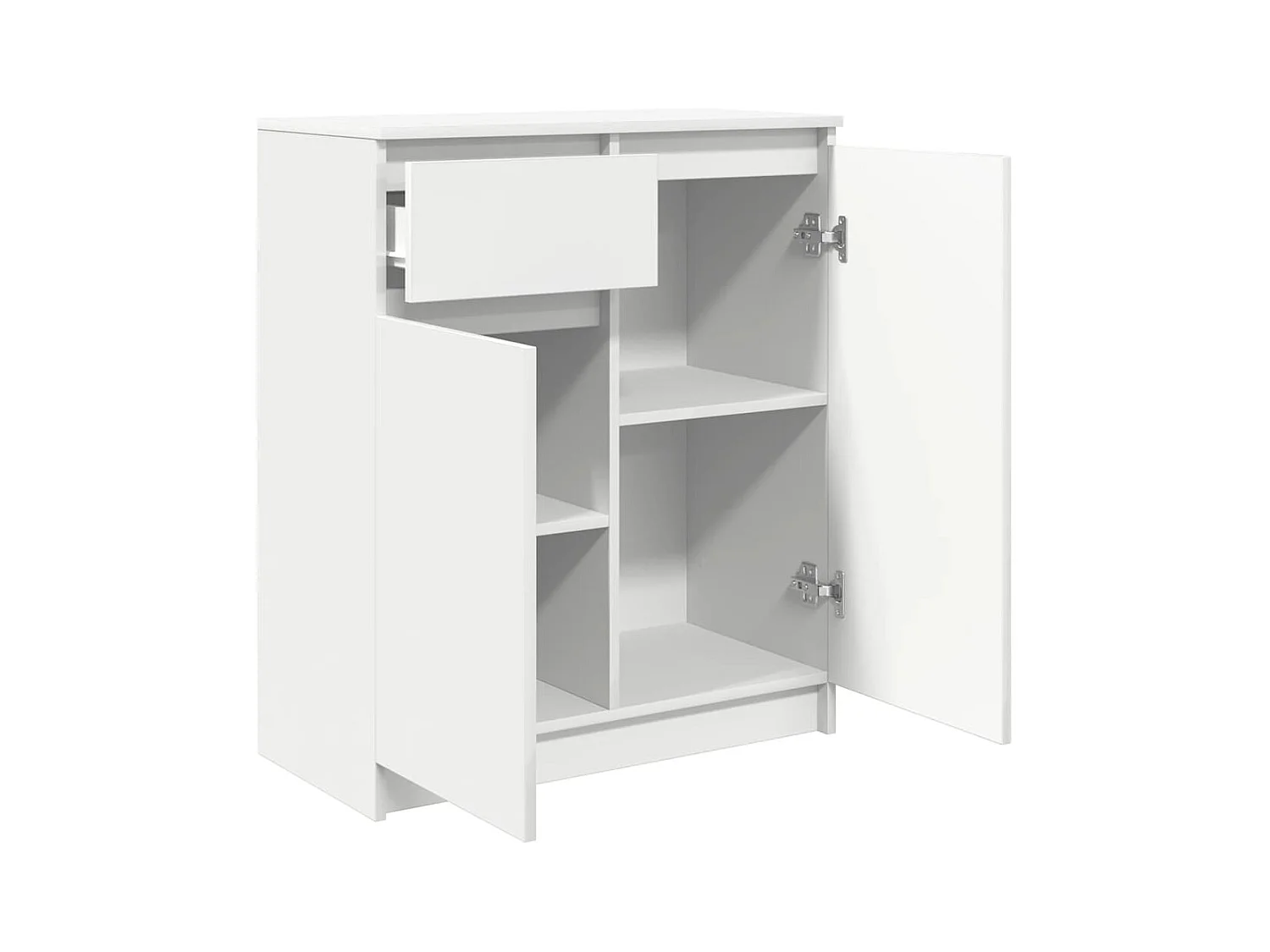 Buffet avec tiroir blanc 71x35x84 cm bois d'ingénierie