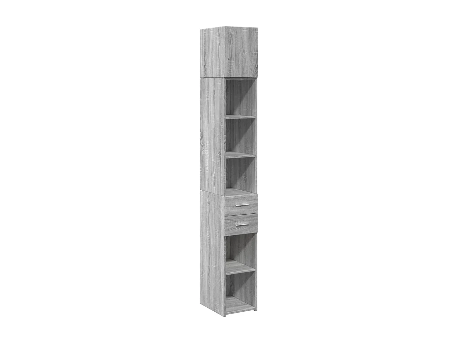 Schmaler Lagerschrank Sonoma grau 30x42,5x225 cm
