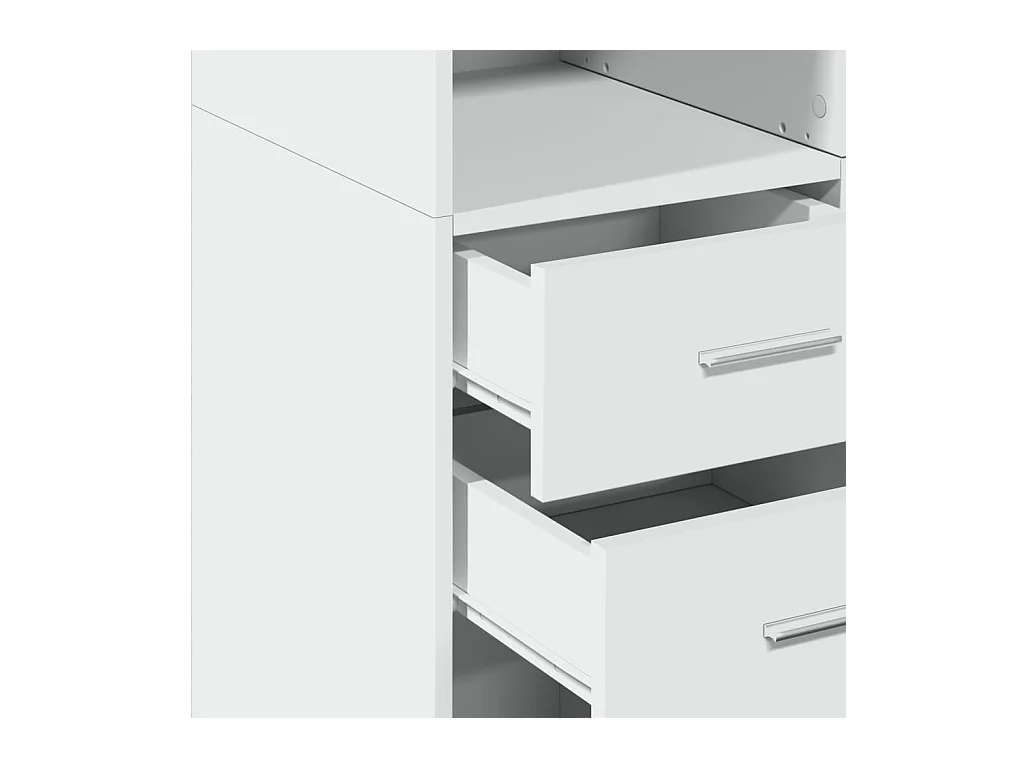 Buffet haut blanc 70x42,5x185 cm bois d'ingénierie