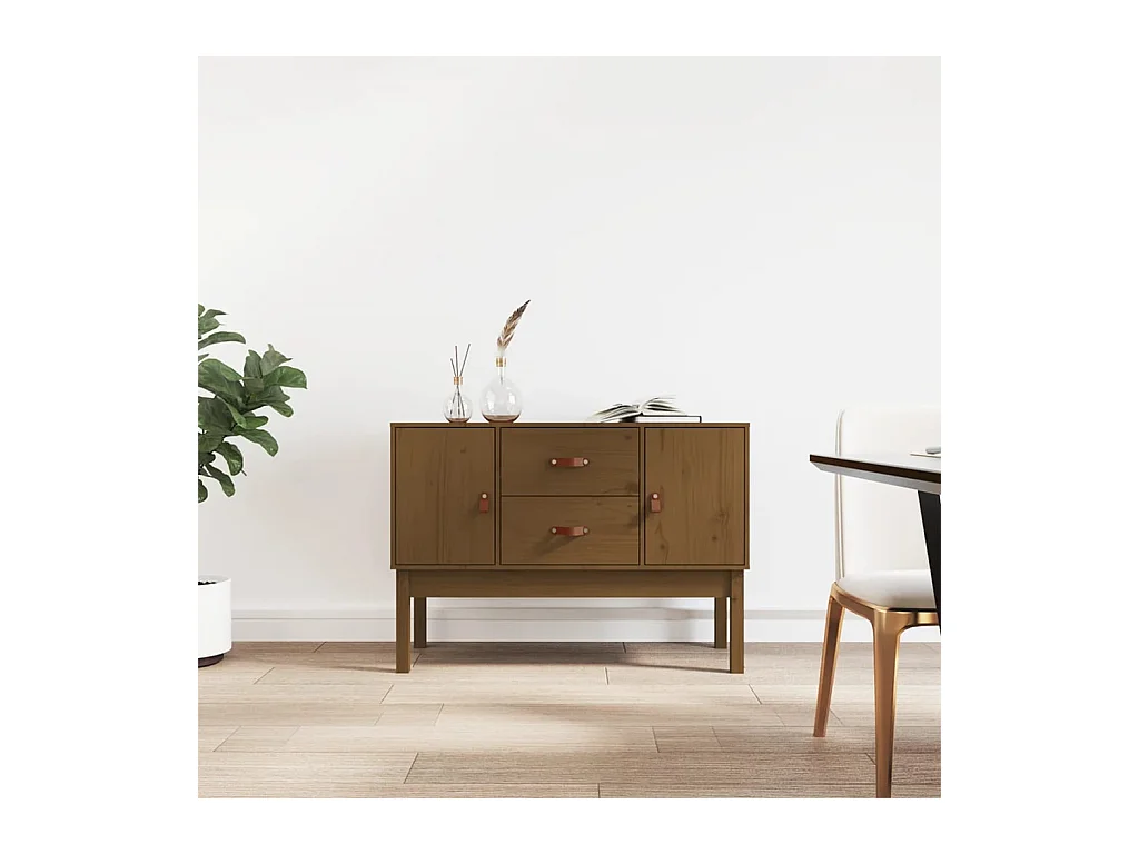 Buffet Marron miel 110x40x78 cm Bois massif de pin