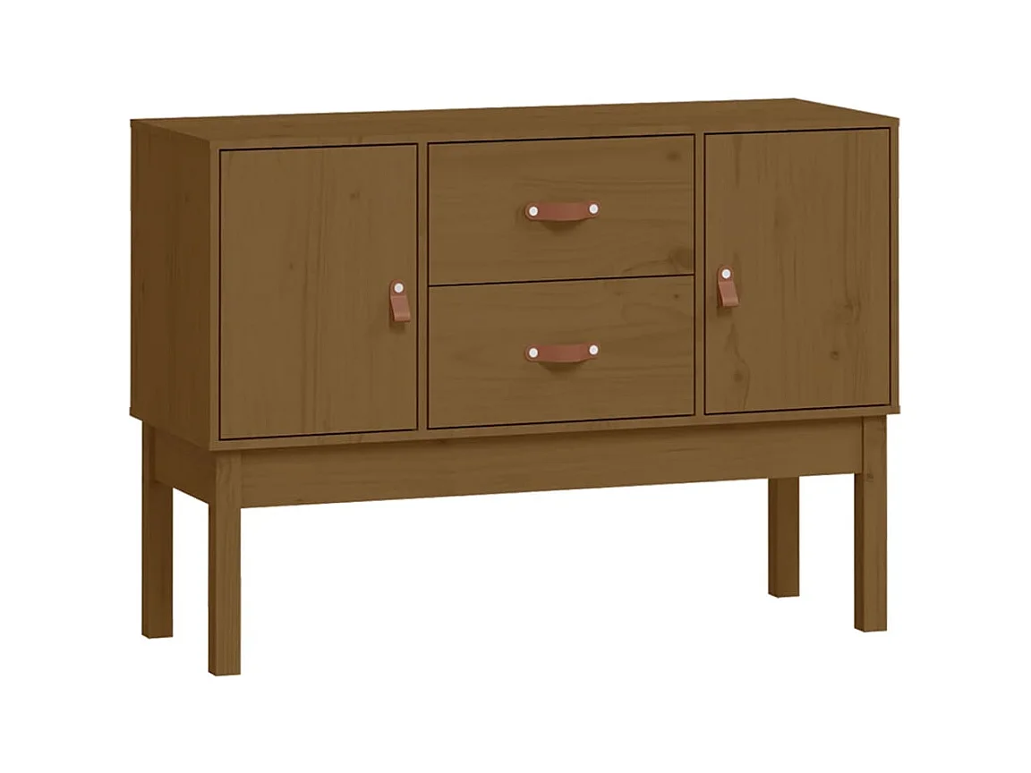 Buffet Marron miel 110x40x78 cm Bois massif de pin