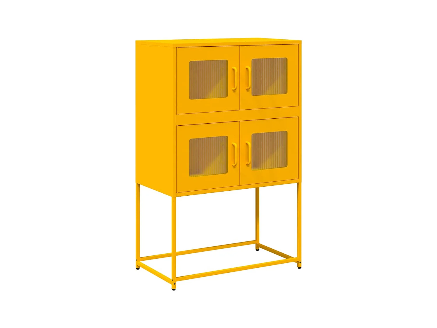 Buffet haut jaune moutarde 68x39x107 cm acier