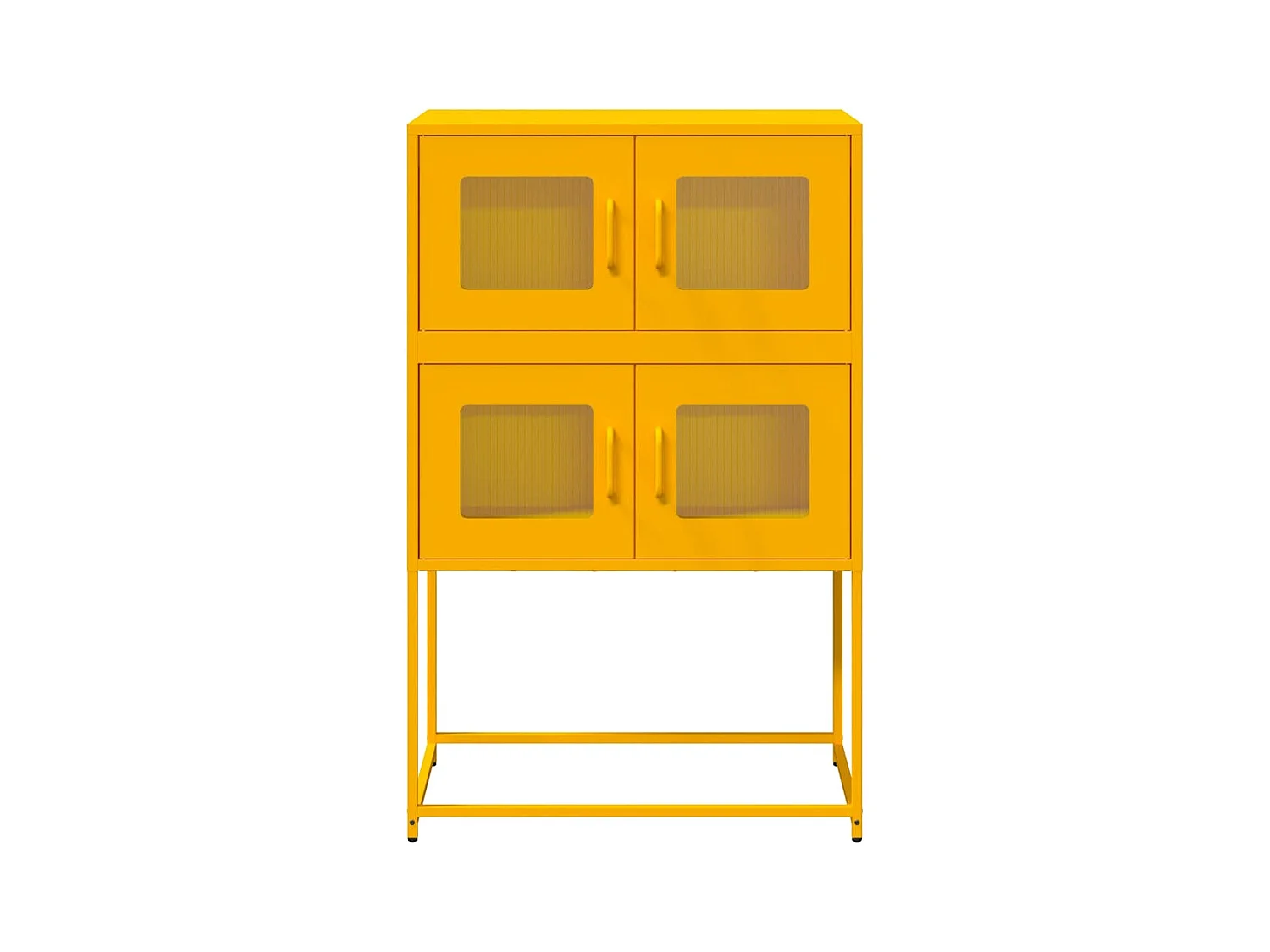 Buffet haut jaune moutarde 68x39x107 cm acier