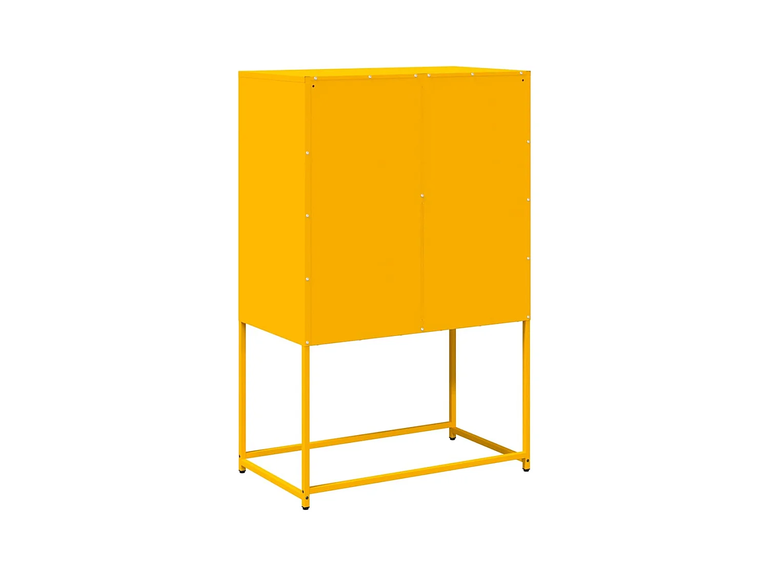 Buffet haut jaune moutarde 68x39x107 cm acier