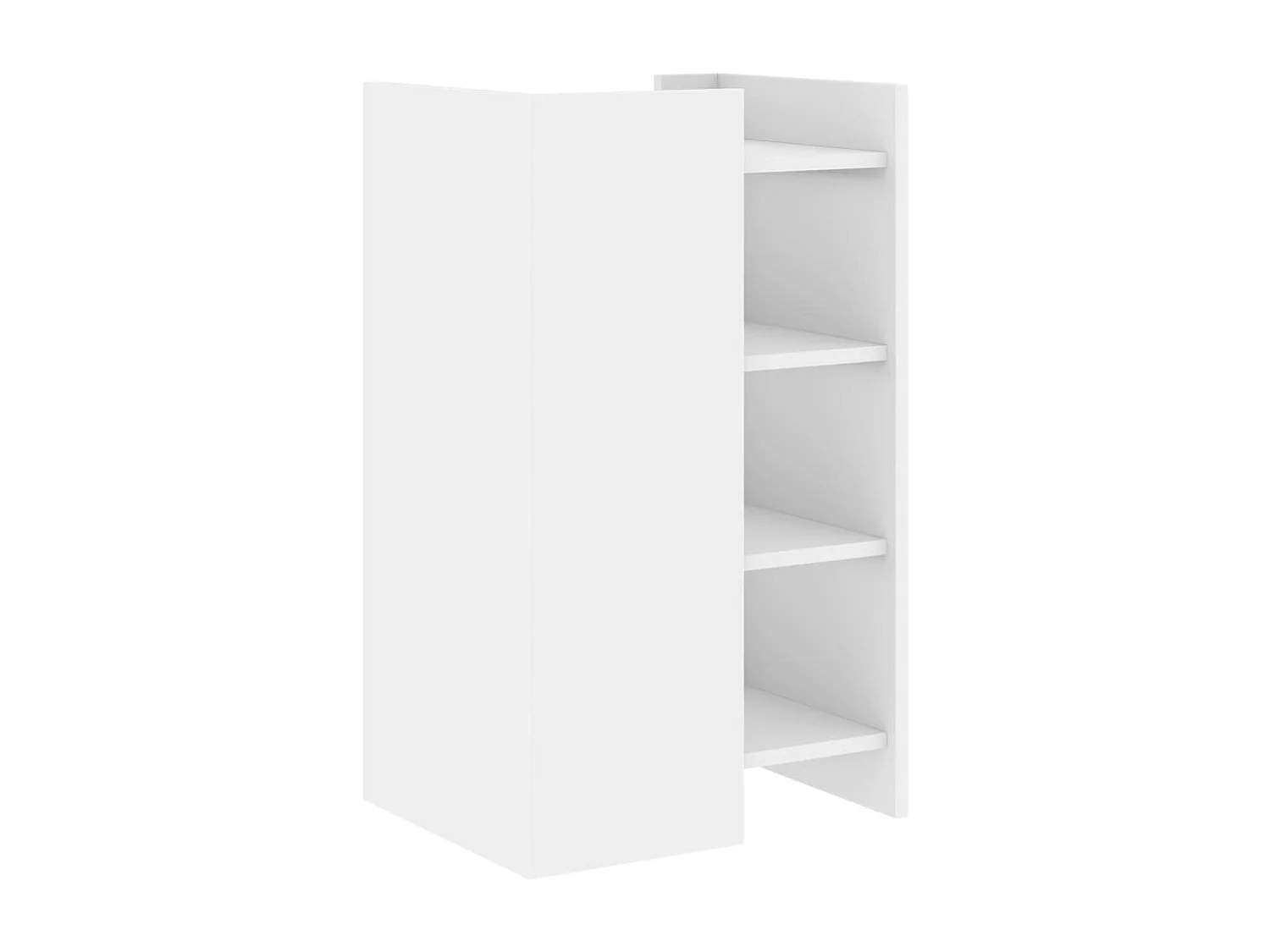 Buffet blanc 45x35x75 cm bois d'ingénierie