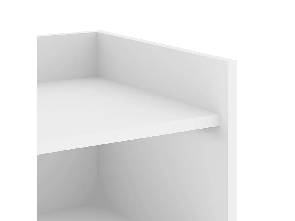 Buffet blanc 45x35x75 cm bois d'ingénierie