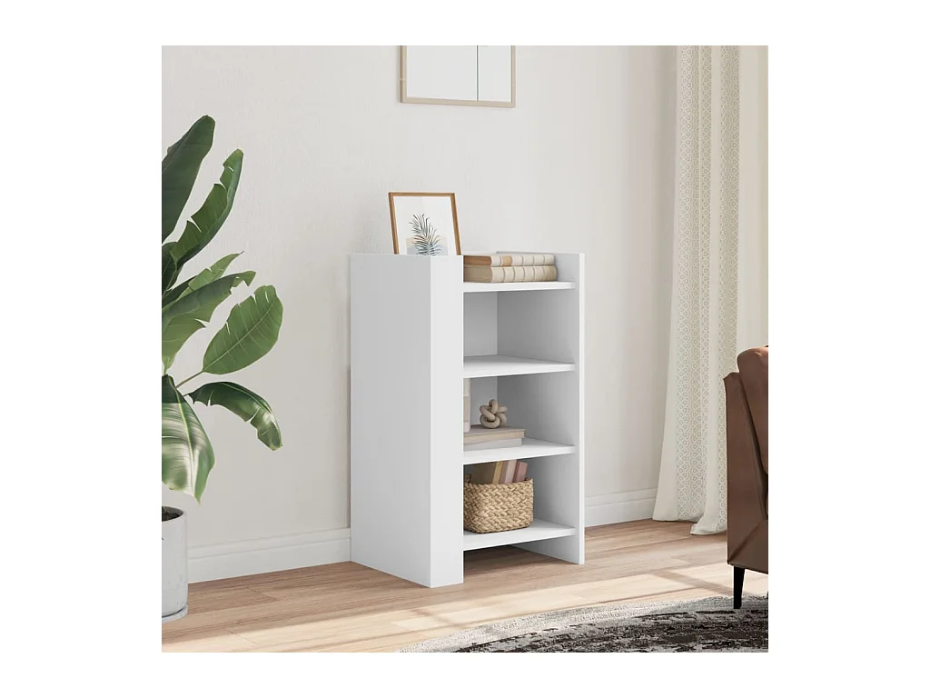 Buffet blanc 45x35x75 cm bois d'ingénierie