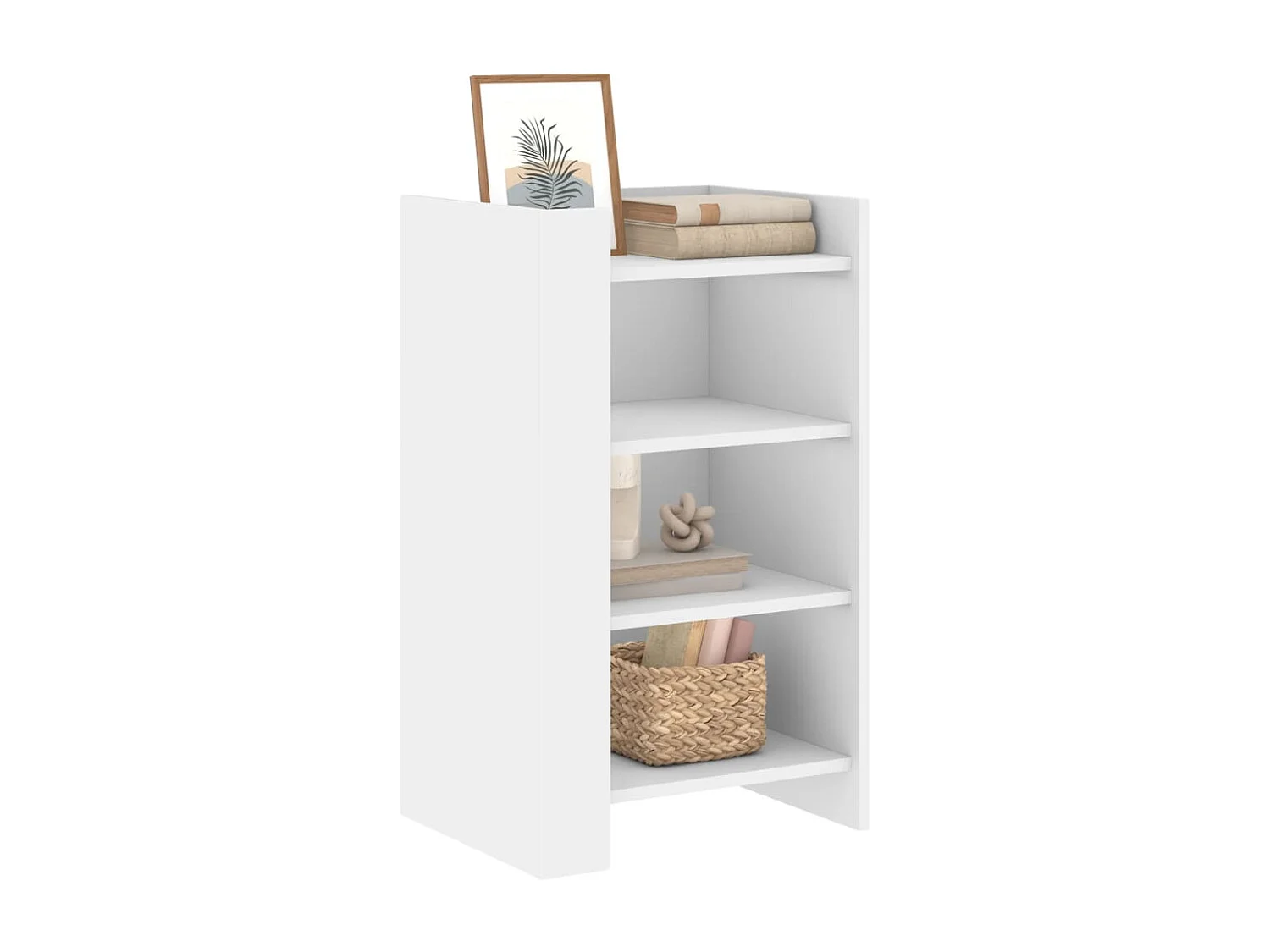 Buffet blanc 45x35x75 cm bois d'ingénierie