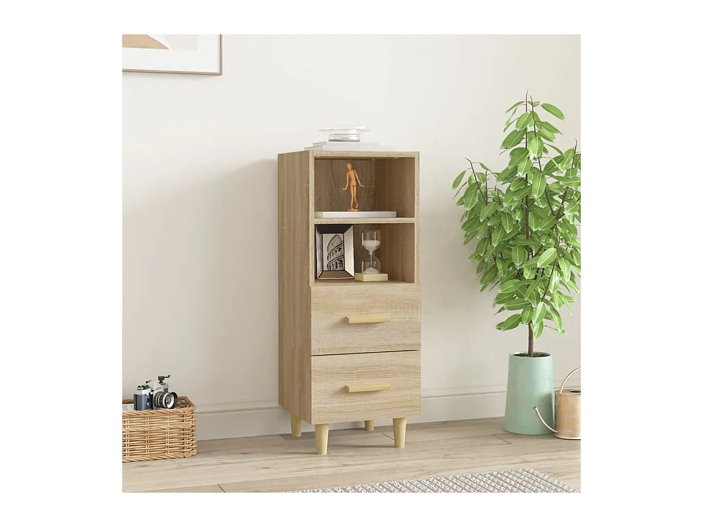 Buffet Chêne sonoma 34,5x34x90 cm Bois d'ingénierie