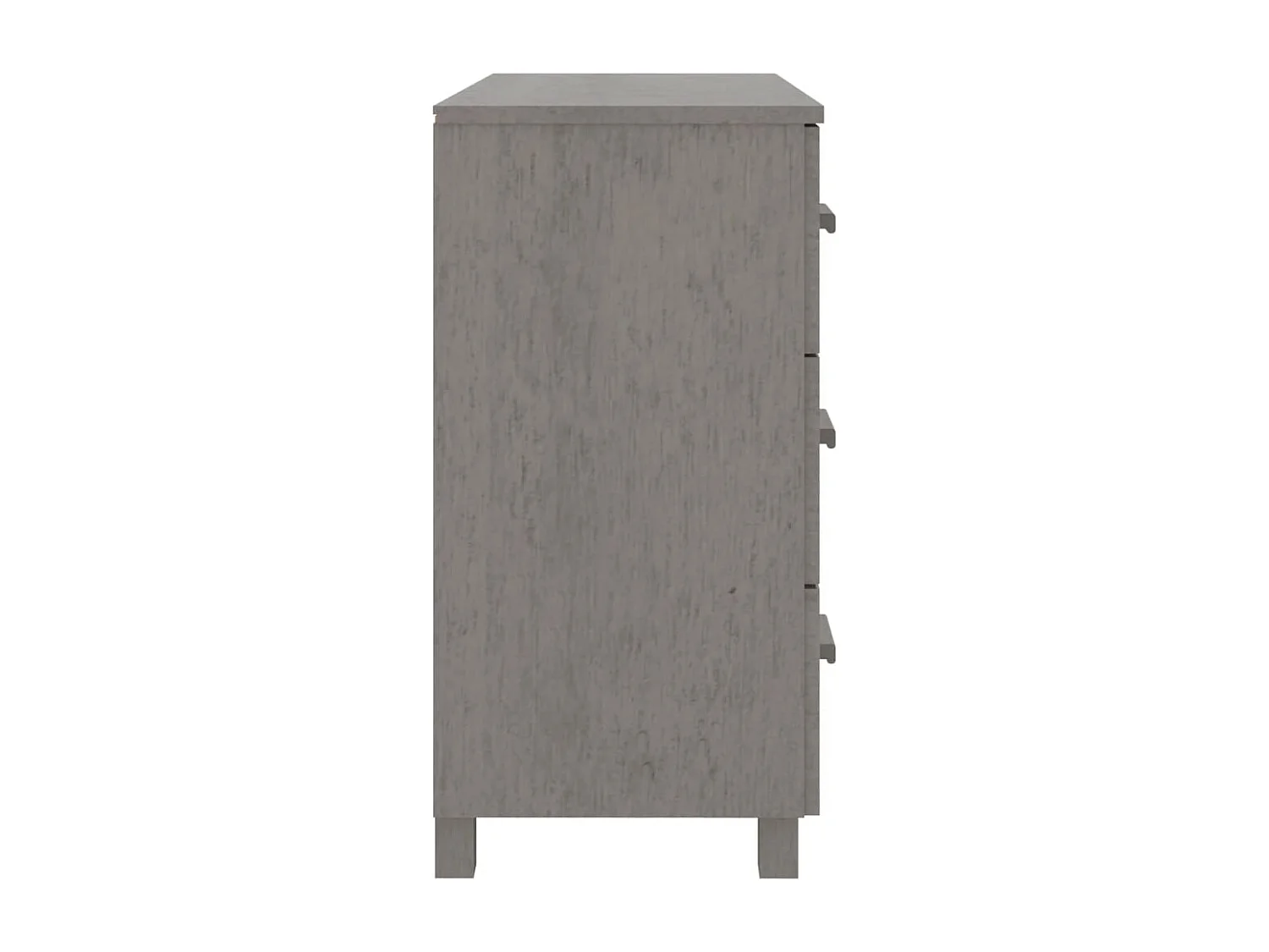 Buffet HAMAR Gris clair 90x40x80 cm Bois massif de pin