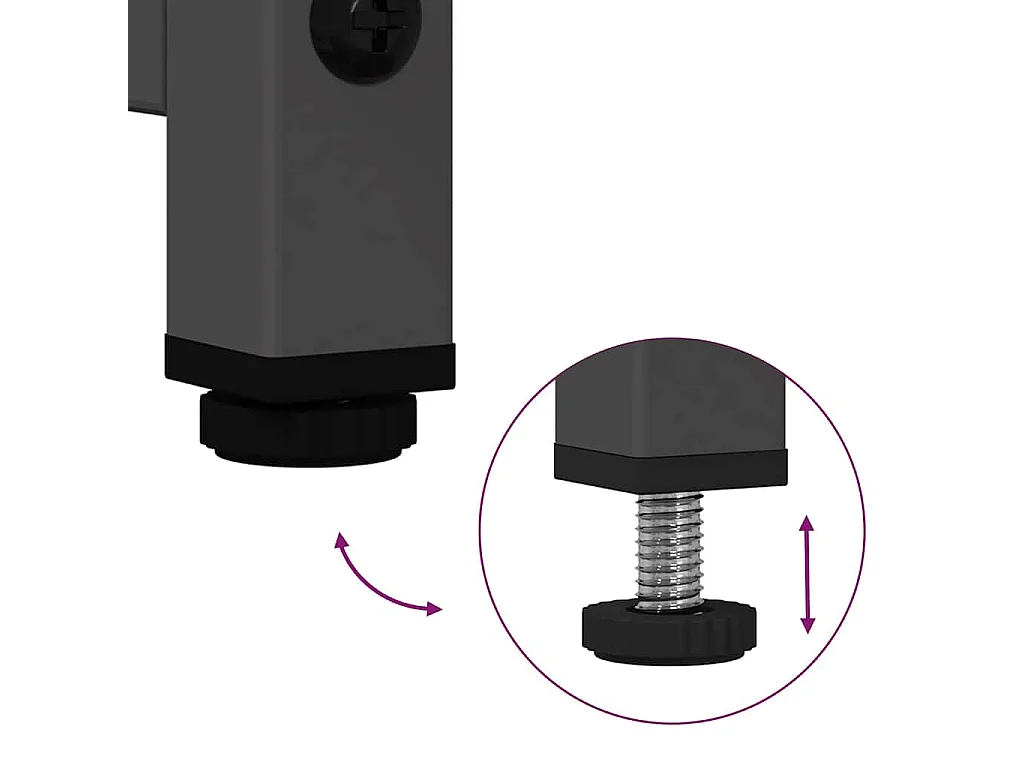 Buffet haut noir 68x39x123 cm acier