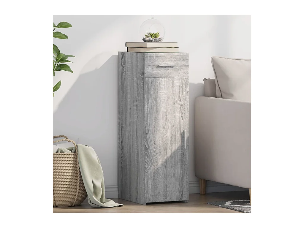 Sonoma grijs dressoir 30x42,5x93 cm bewerkt hout