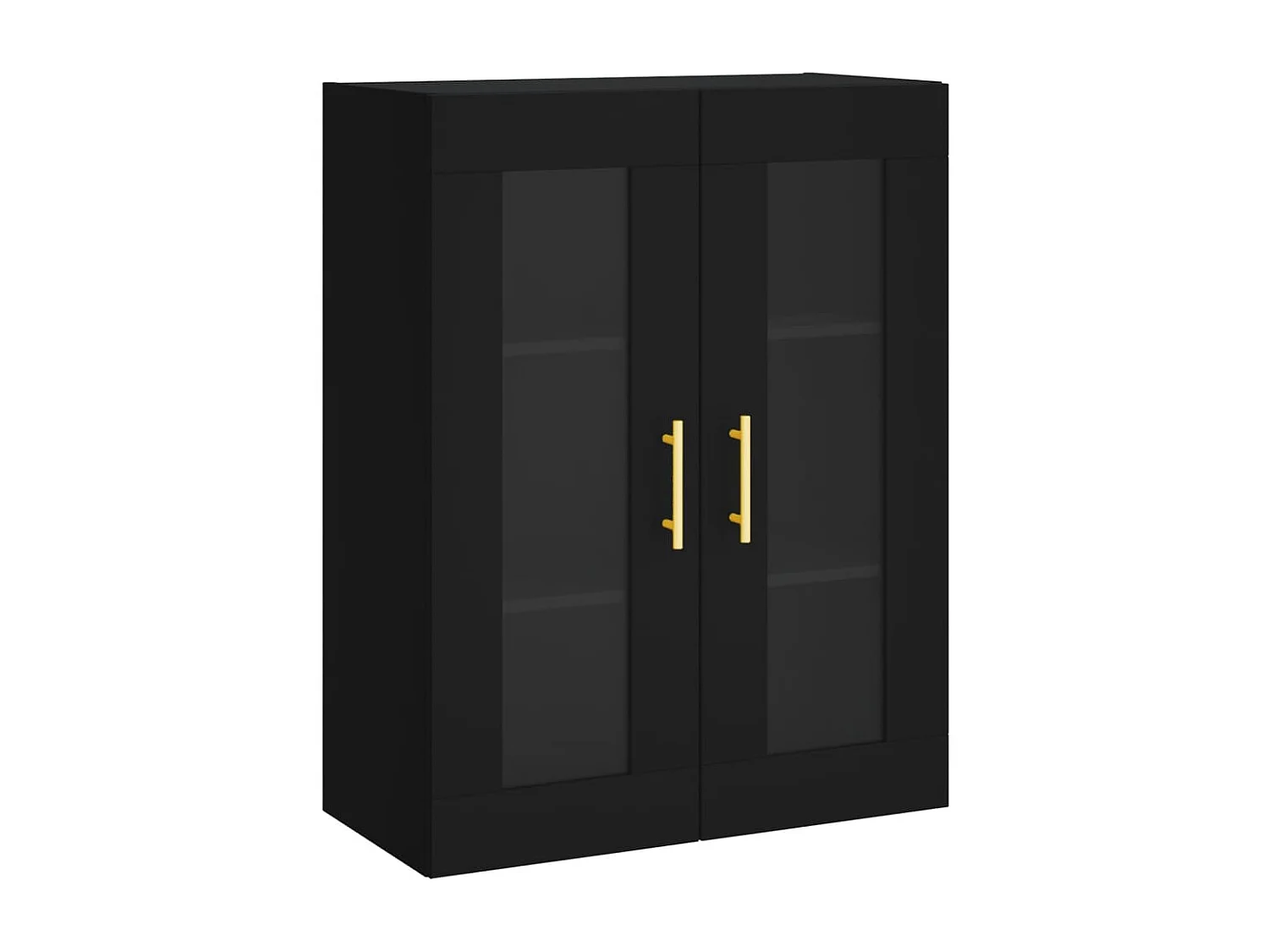 Armario de pared negro 69,5x34x90 cm