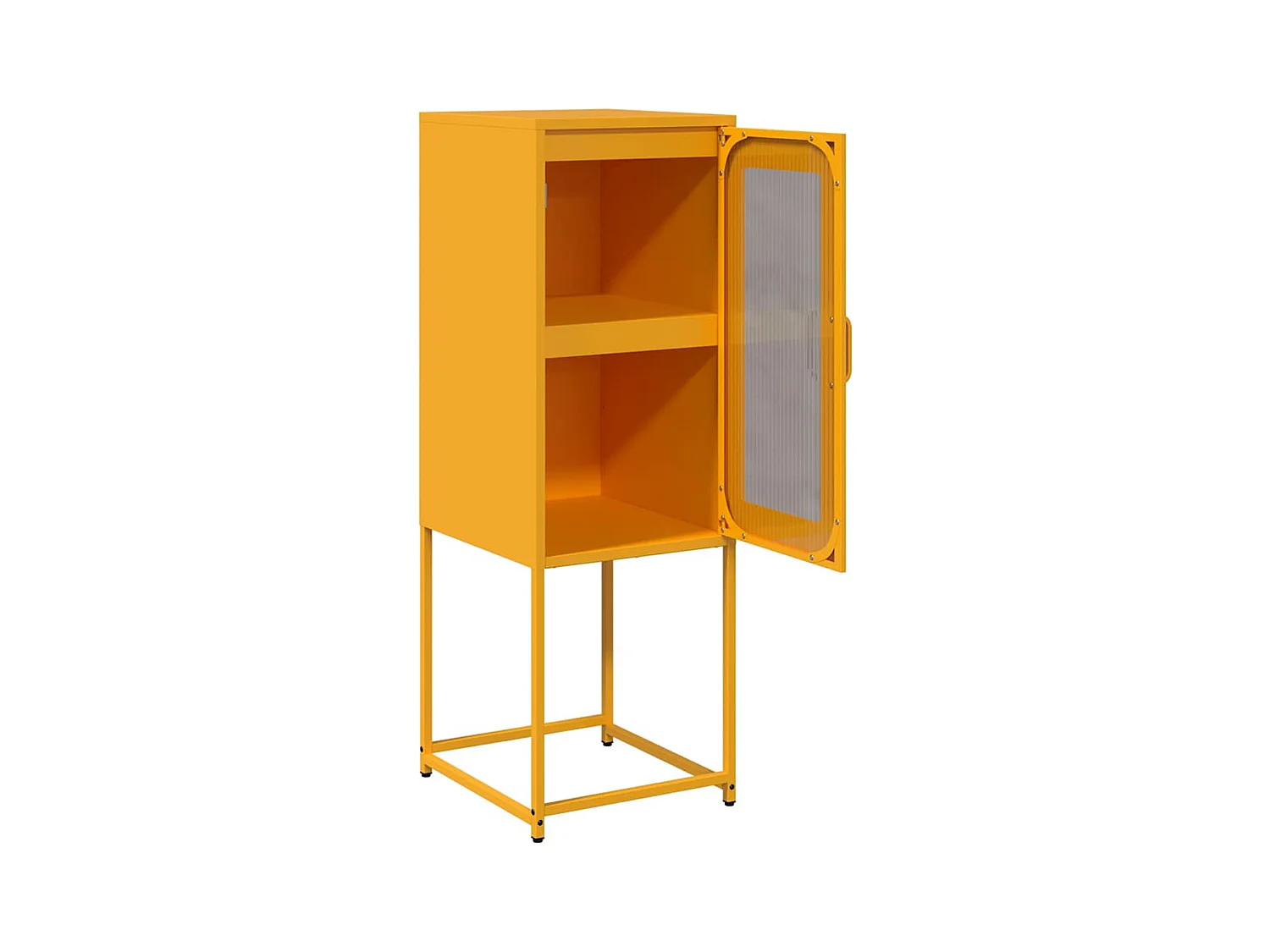Buffet jaune moutarde 36x39x107 cm acier laminé à froid