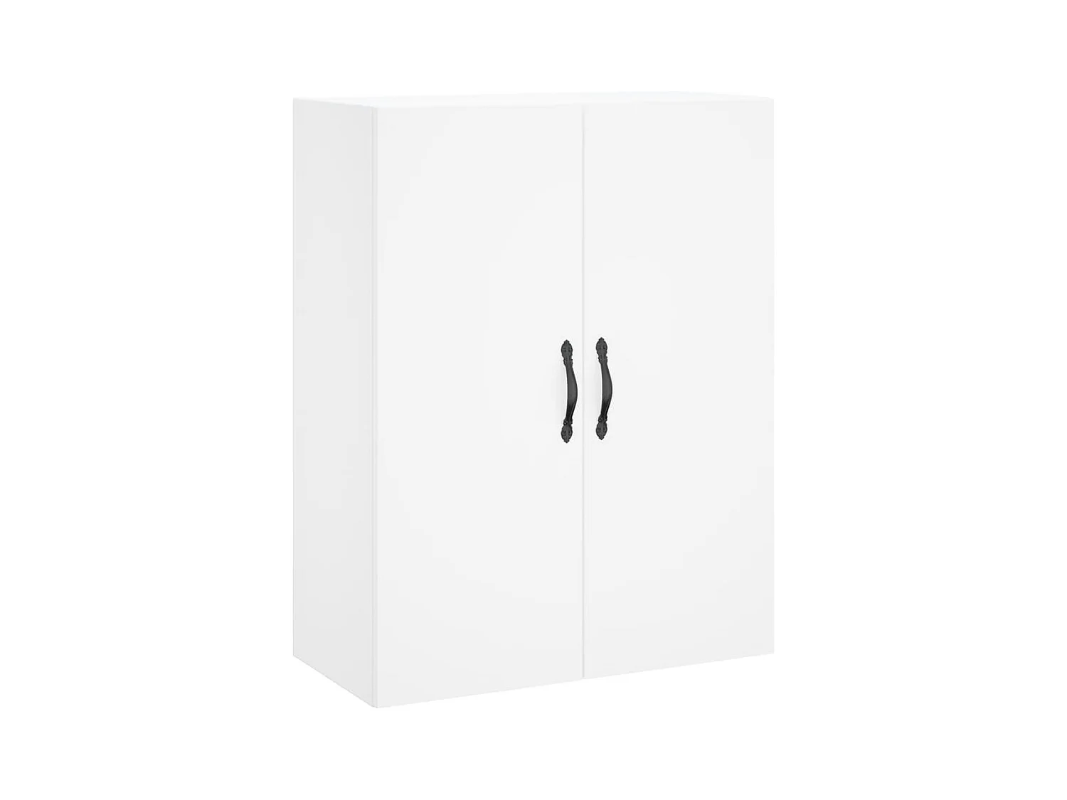Armoires murales 2 pcs blanc bois d'ingénierie