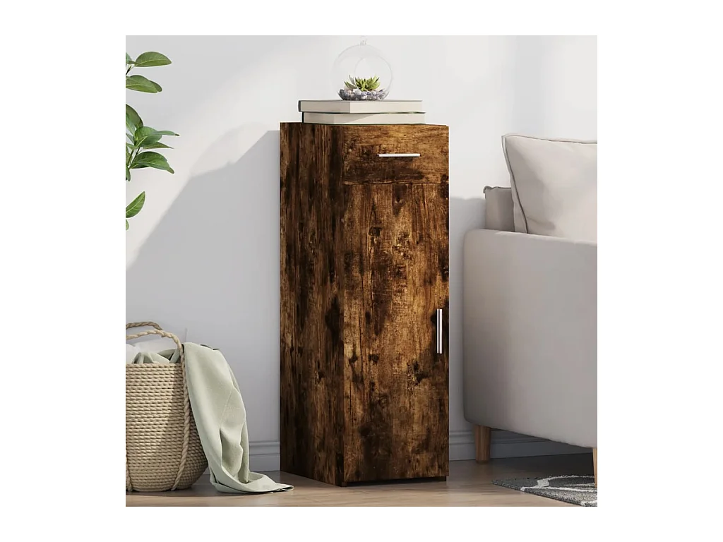 Buffet chêne fumé 30x42,5x93 cm bois d'ingénierie
