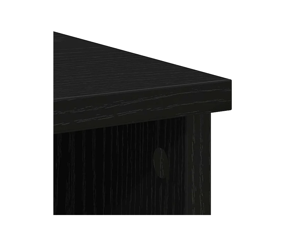 Buffet avec tiroir chêne noir 101x35x76 cm bois d'ingénierie