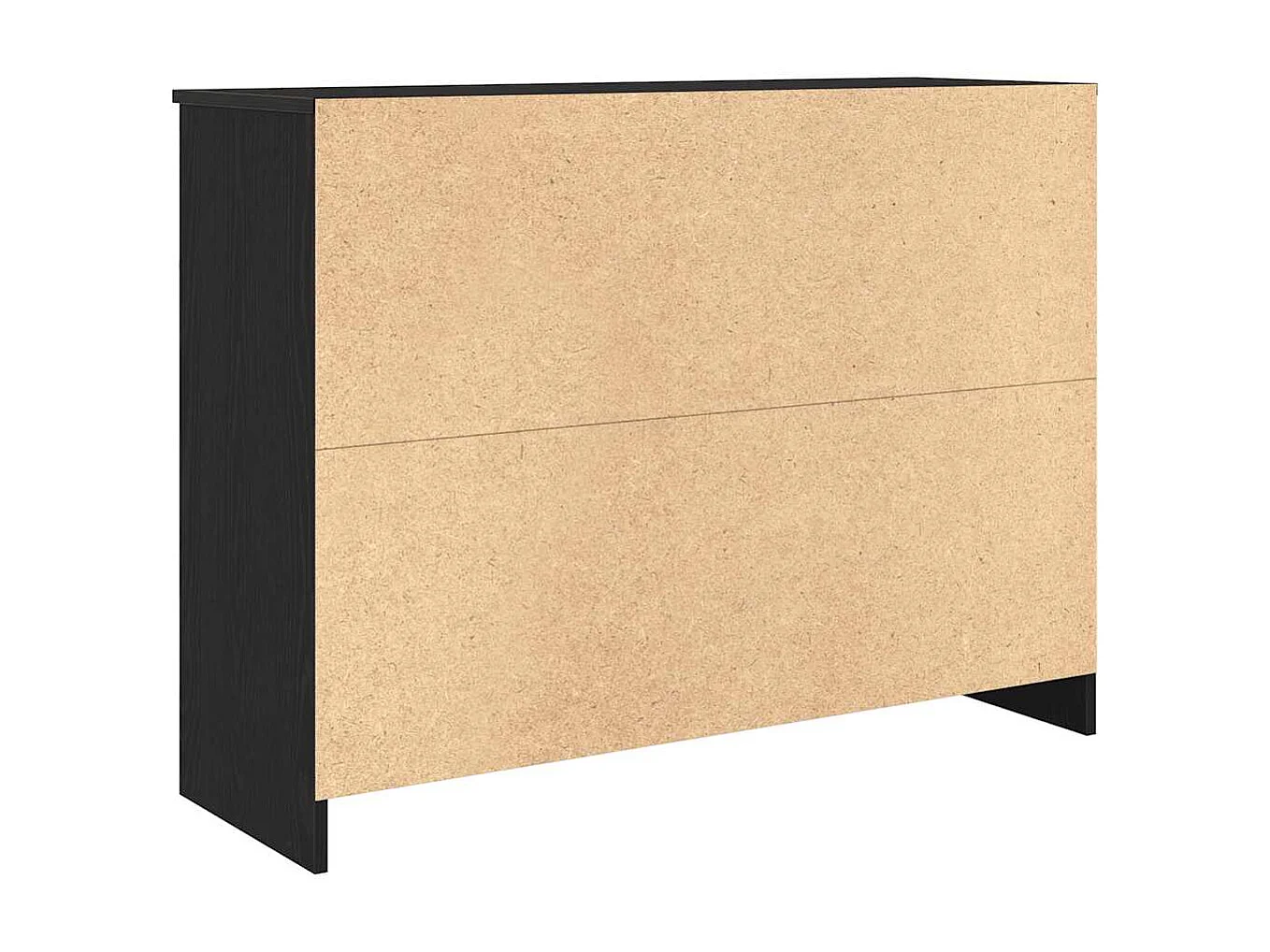 Buffet avec tiroir chêne noir 101x35x76 cm bois d'ingénierie