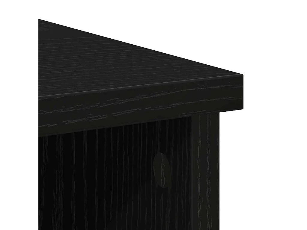 Buffet avec tiroir chêne noir 101x35x76 cm bois d'ingénierie