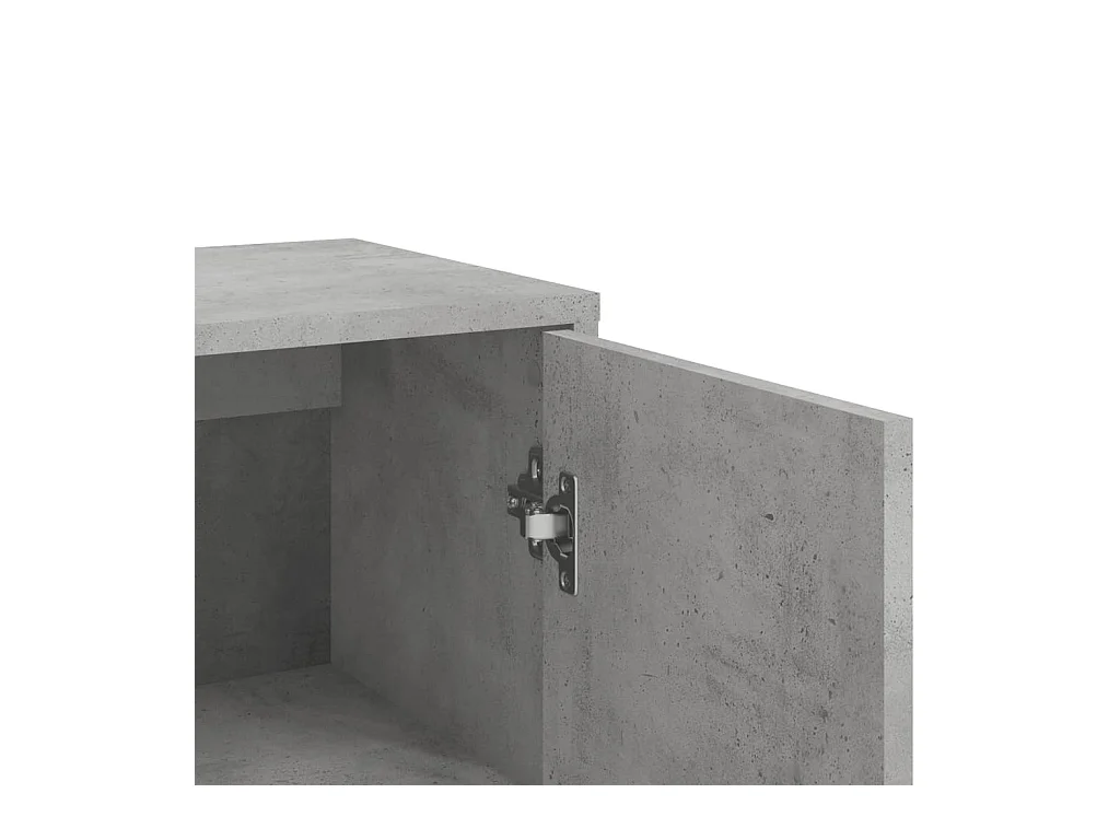 Buffet gris béton 60x31x84 cm bois d'ingénierie