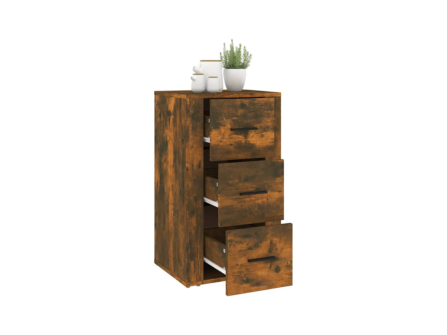 Buffet Chêne fumé 40x33x70 cm Bois d'ingénierie